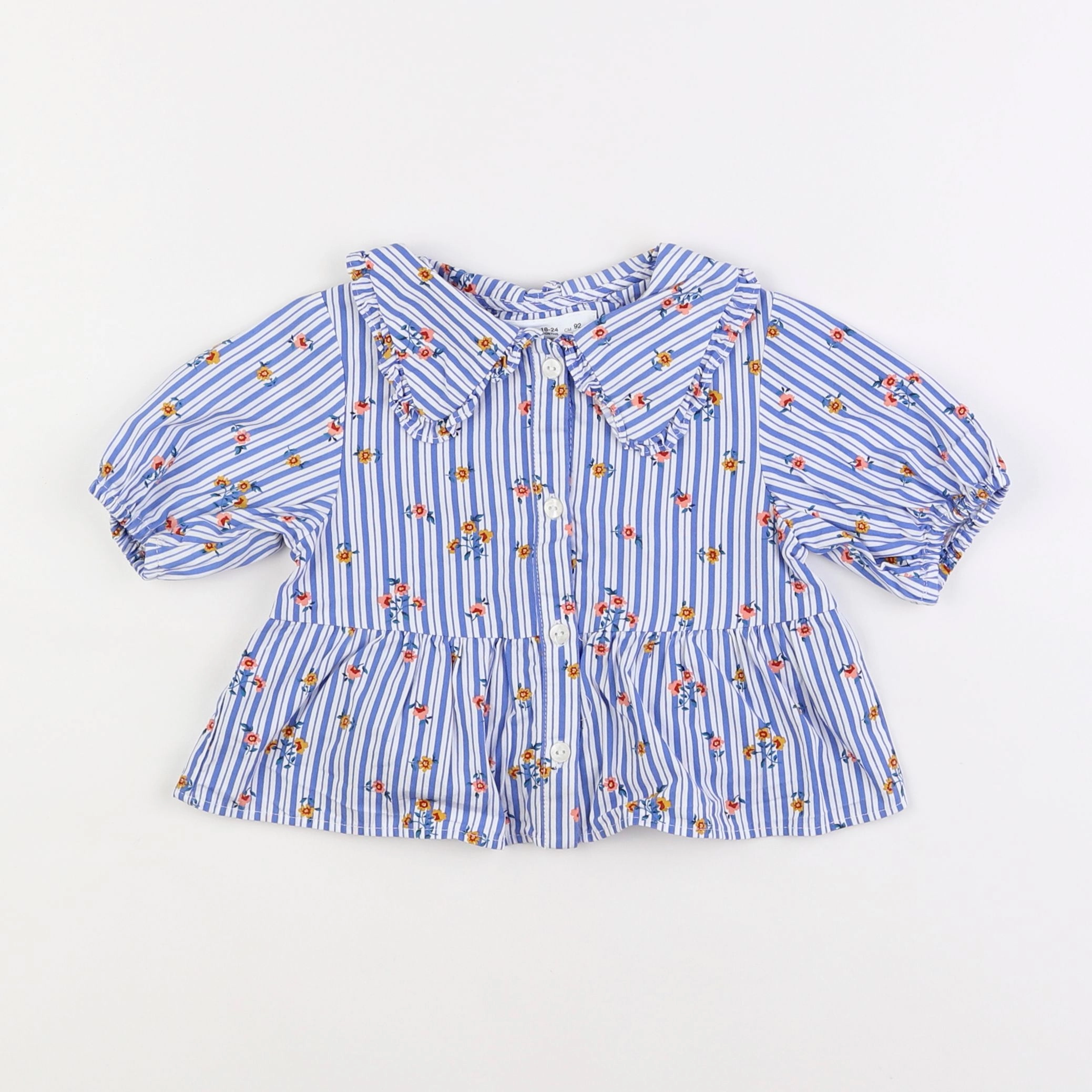 Zara - blouse bleu - 18 mois à 2 ans