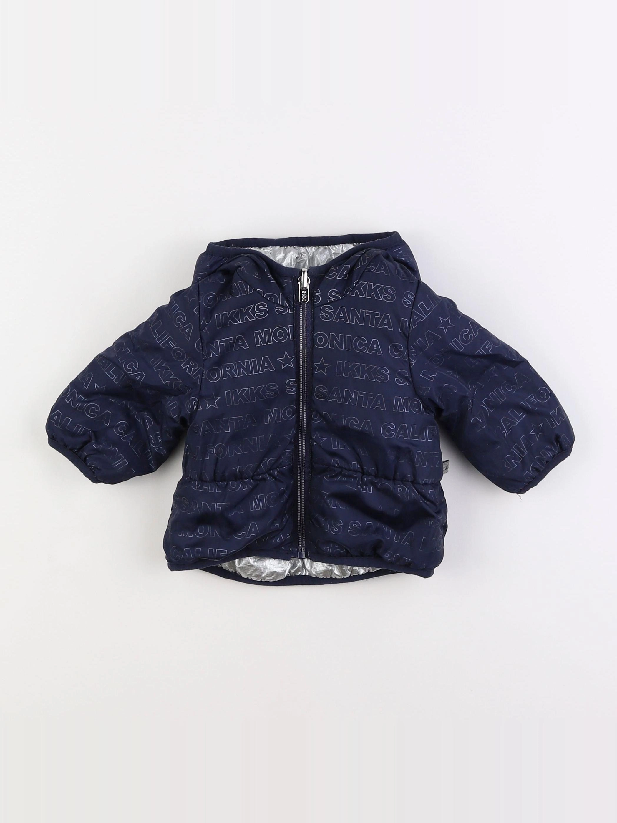 IKKS - doudoune réversible bleu - 6 mois