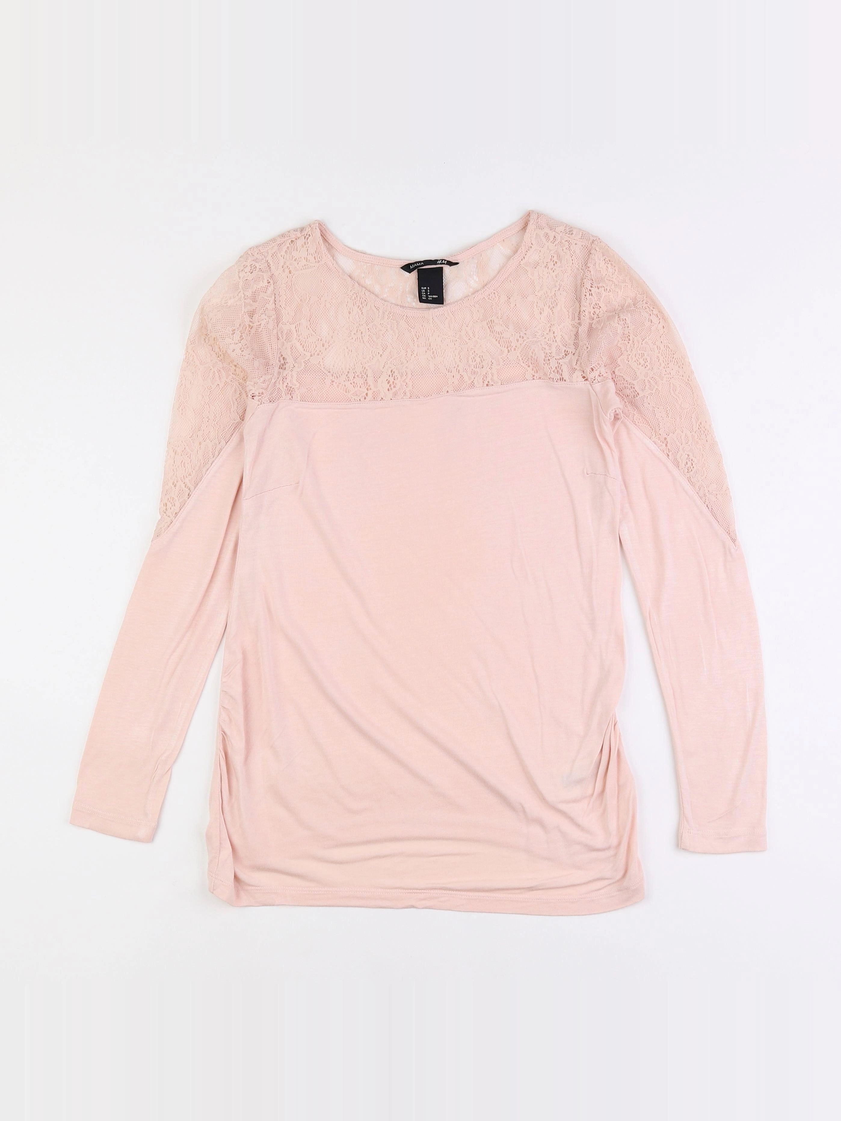 H&M - tee-shirt grossesse rose - 36 à 38