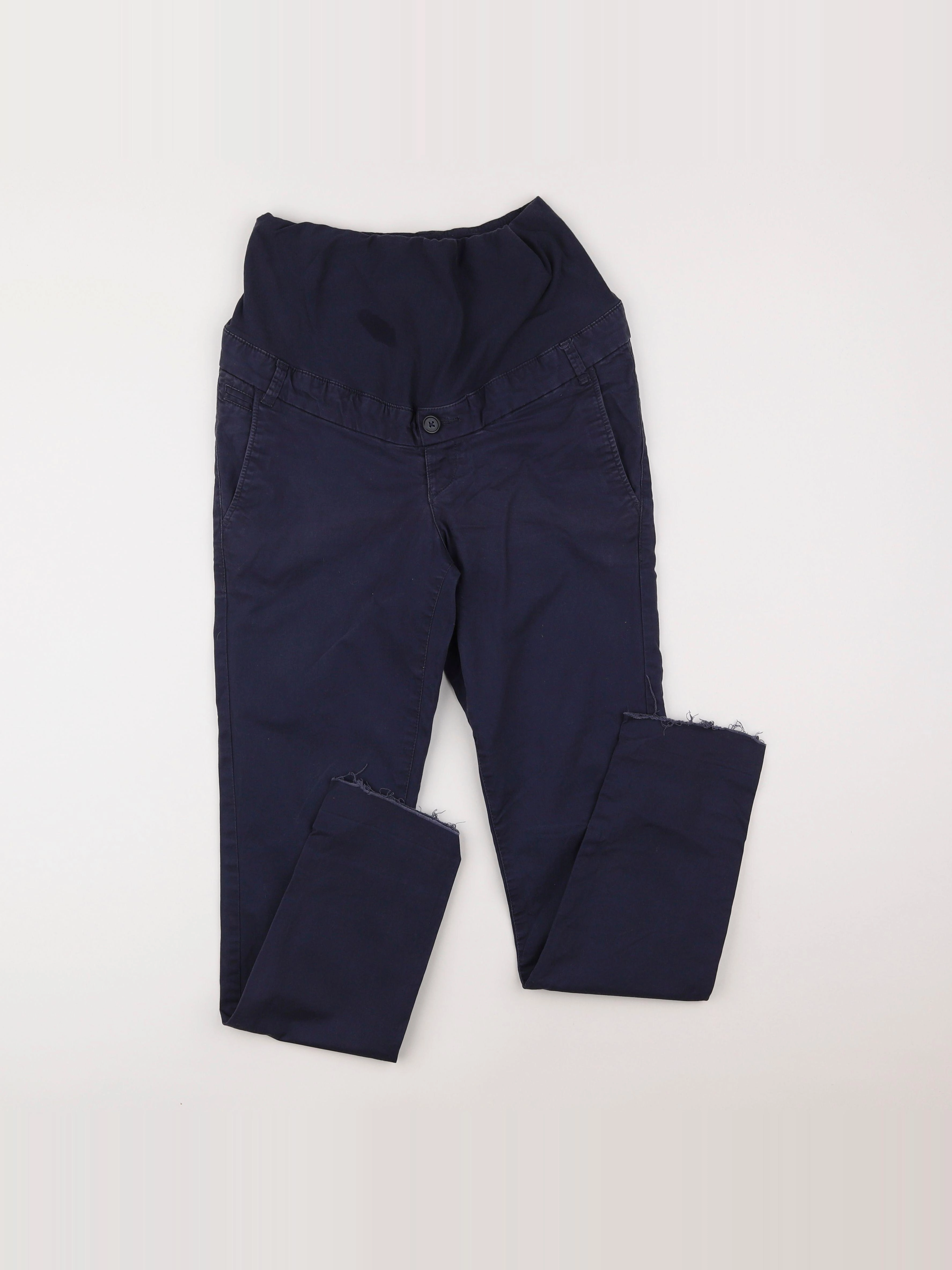 H&M - pantalon grossesse bleu - 34