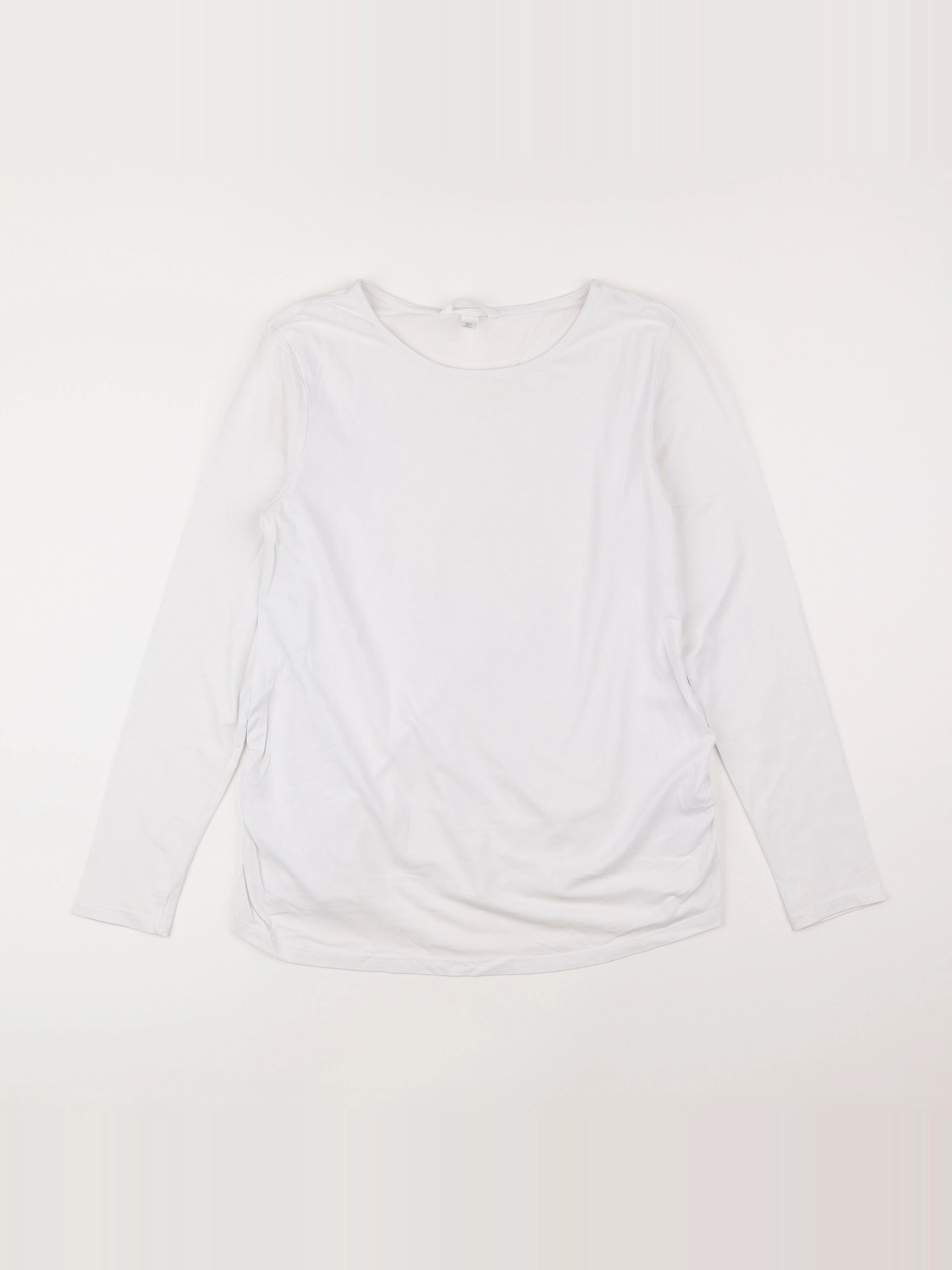 H&M - tee-shirt grossesse blanc - 40 à 42