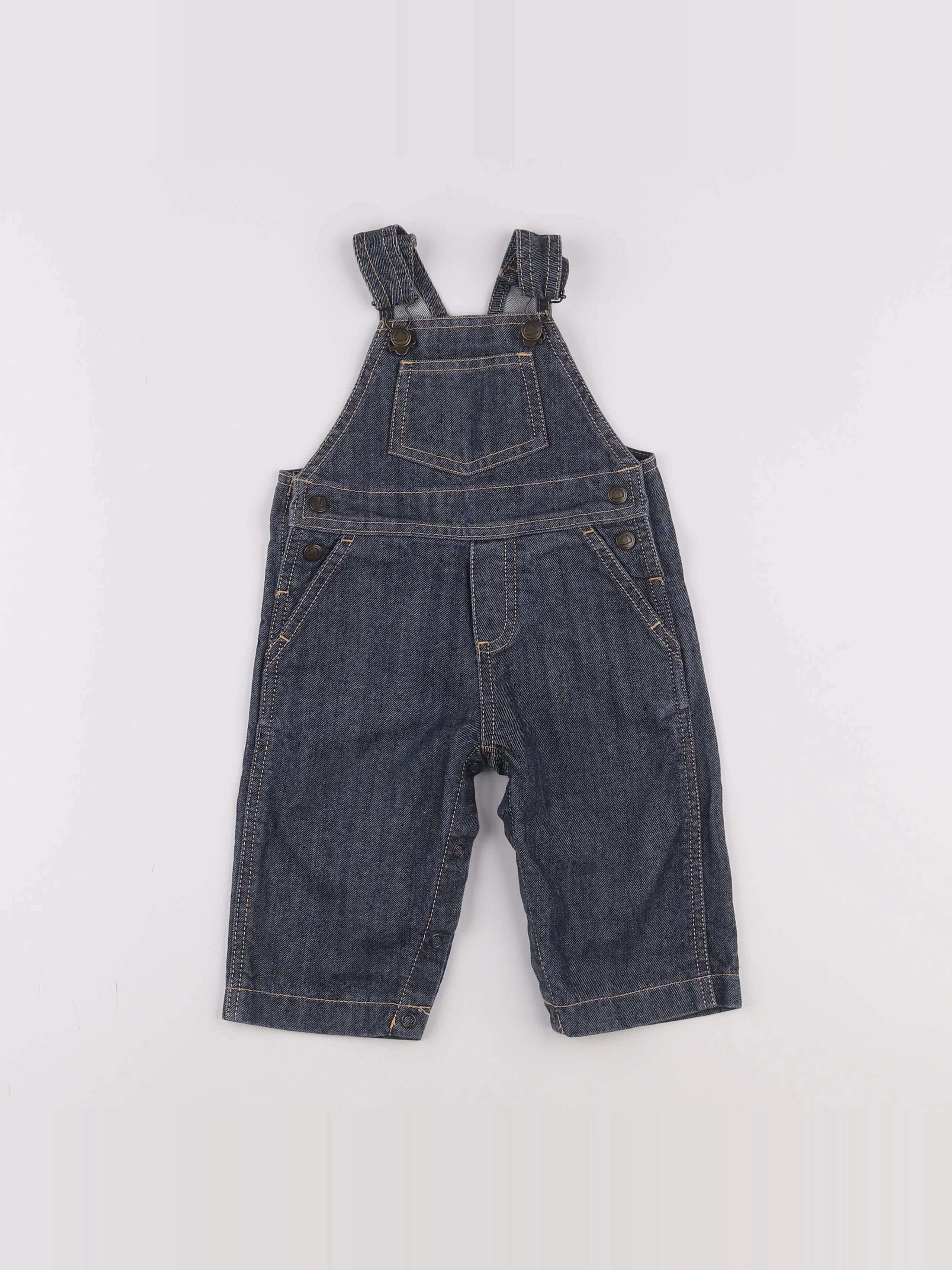 Petit Bateau - salopette bleu - 6 mois