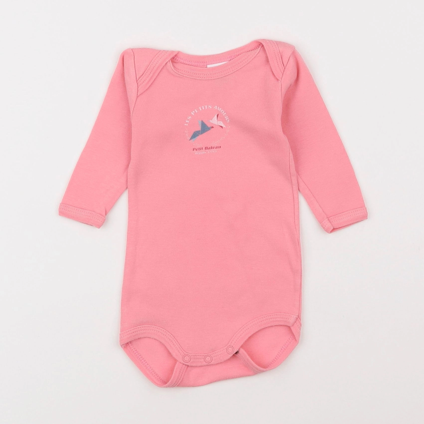 Petit Bateau - body rose - 3 mois