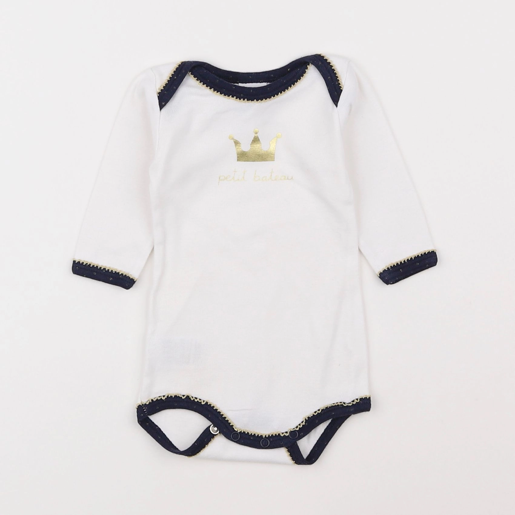 Petit Bateau - body blanc - 3 mois