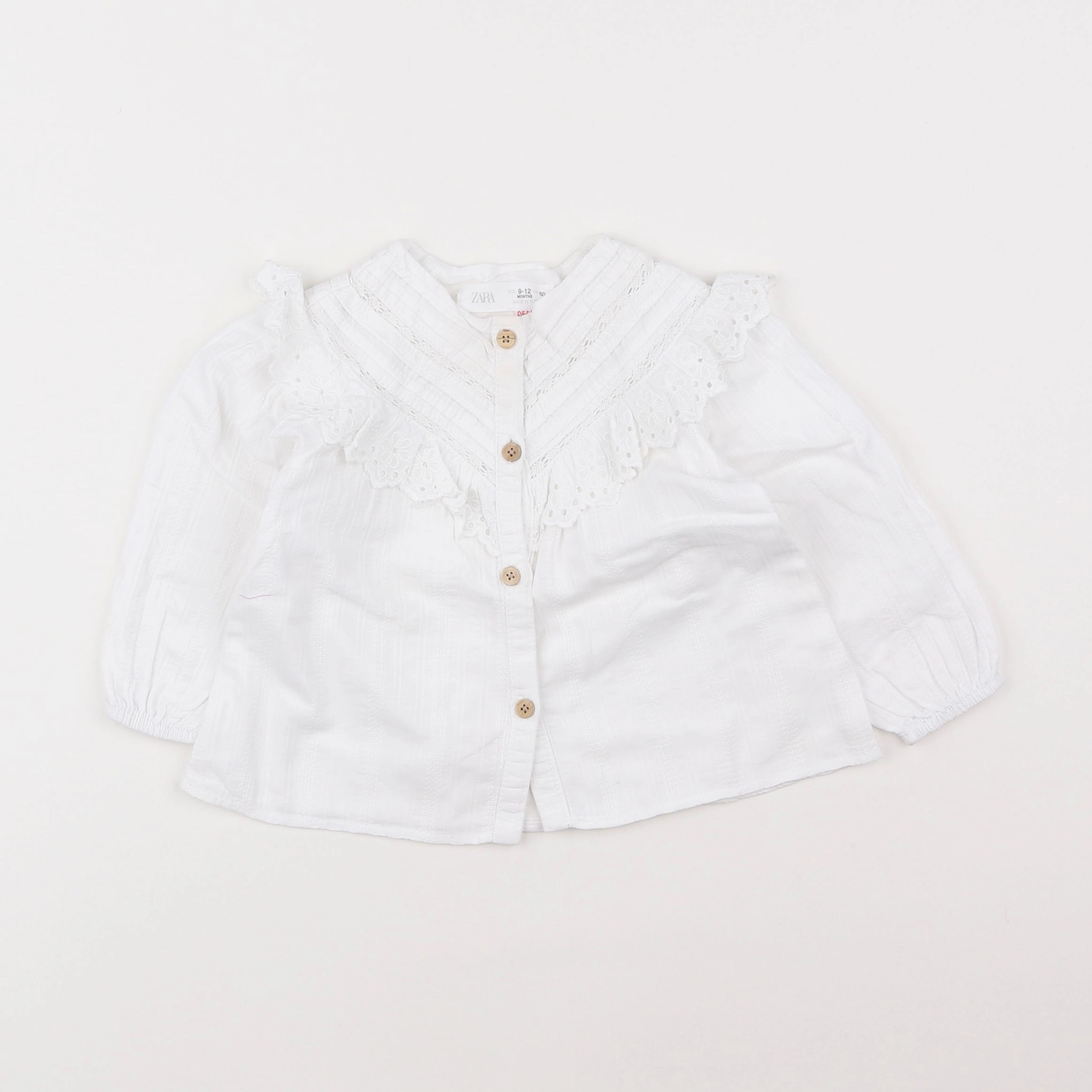 Zara - blouse blanc - 9/12 mois