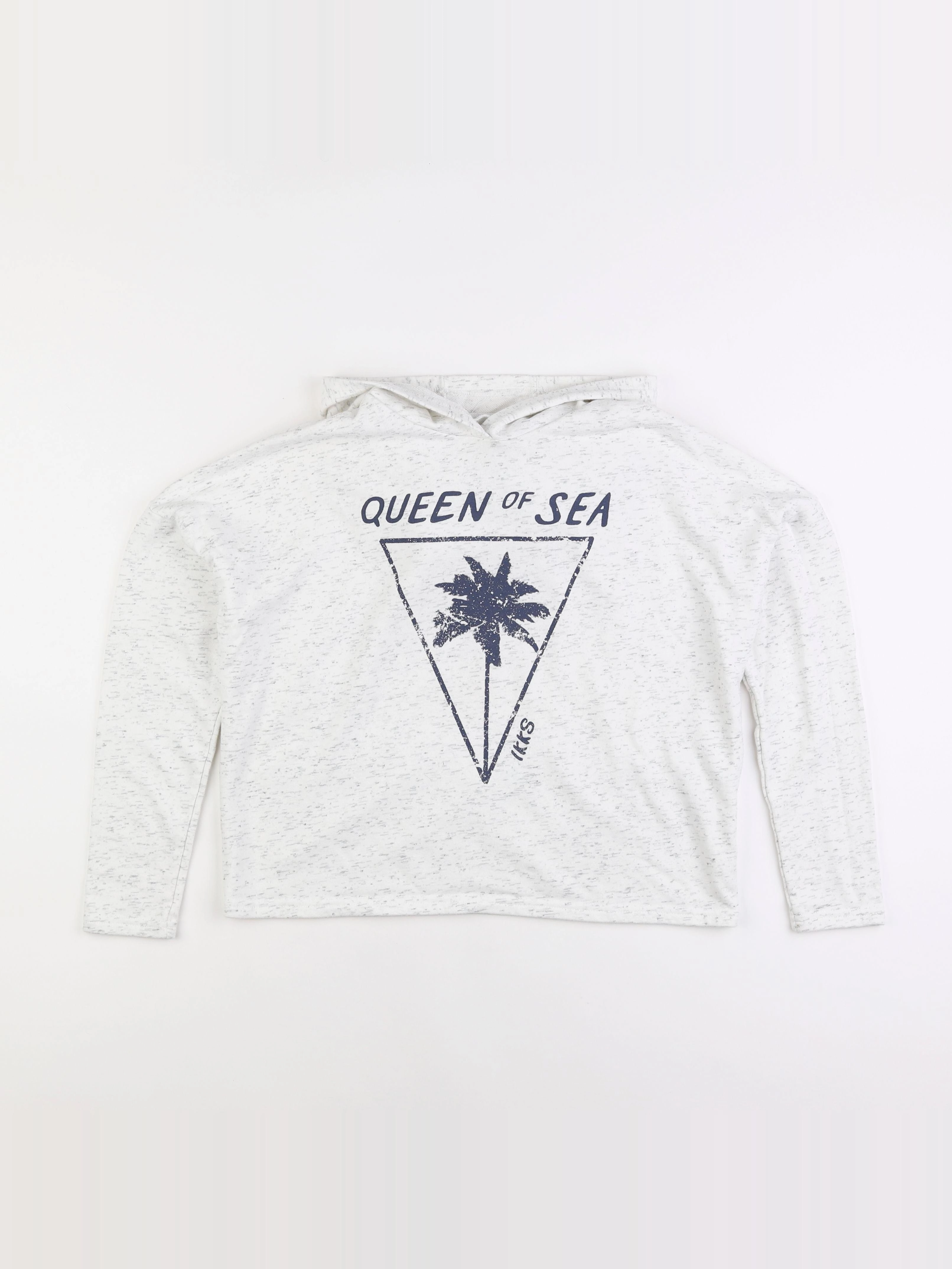 IKKS - sweat gris, bleu - 14 ans