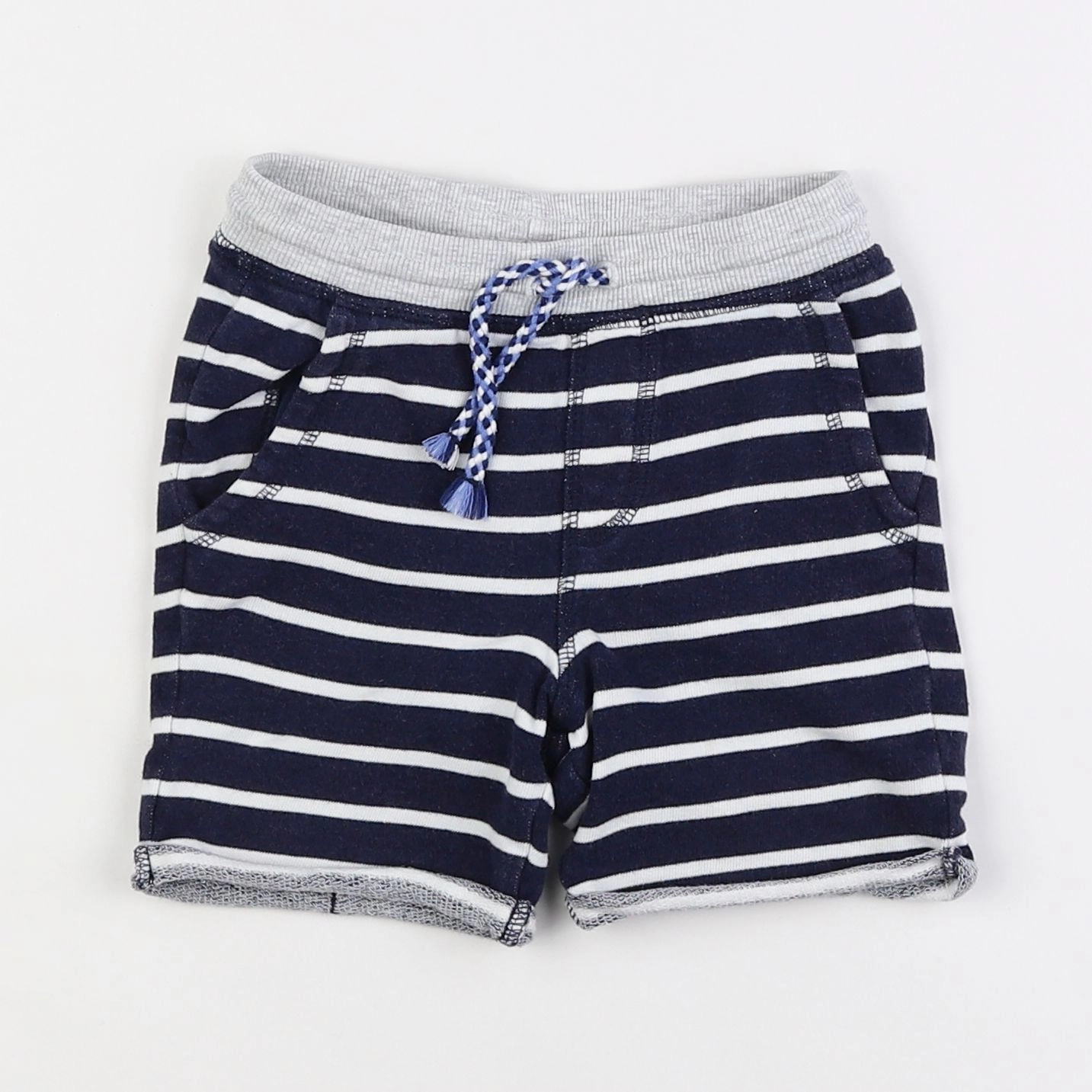 H&M - short bleu - 12/18 mois