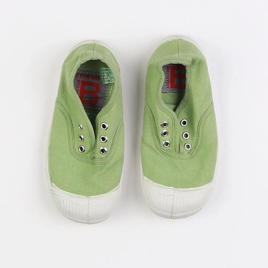 Bensimon - tennis élastiqué vert - pointure 24