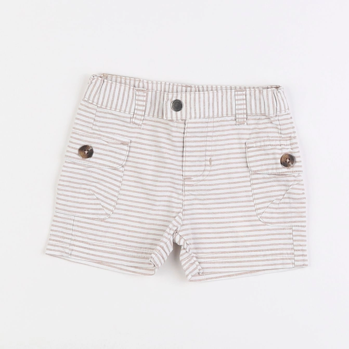 Vertbaudet - short beige - 6 mois