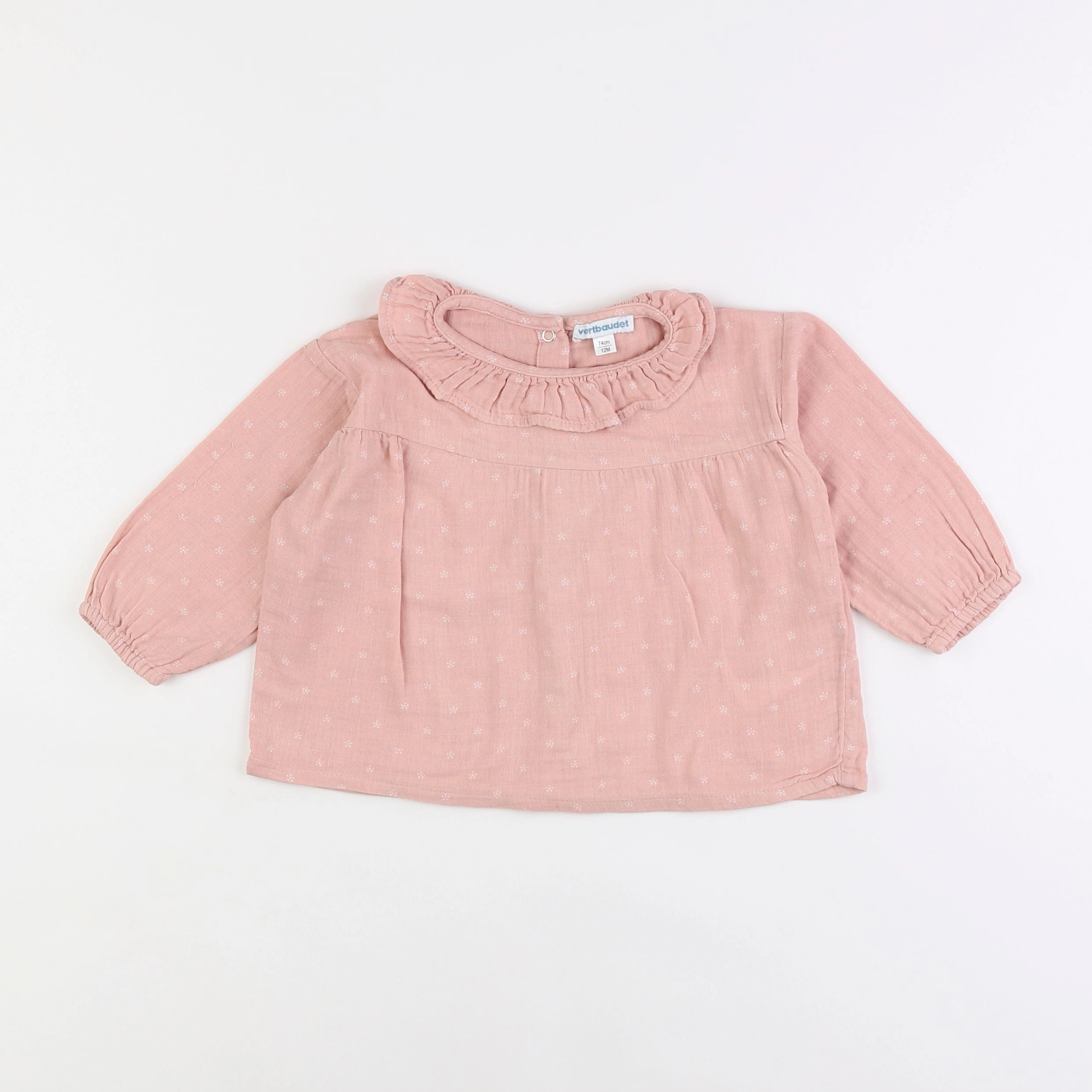 Vertbaudet - blouse rose - 12 mois