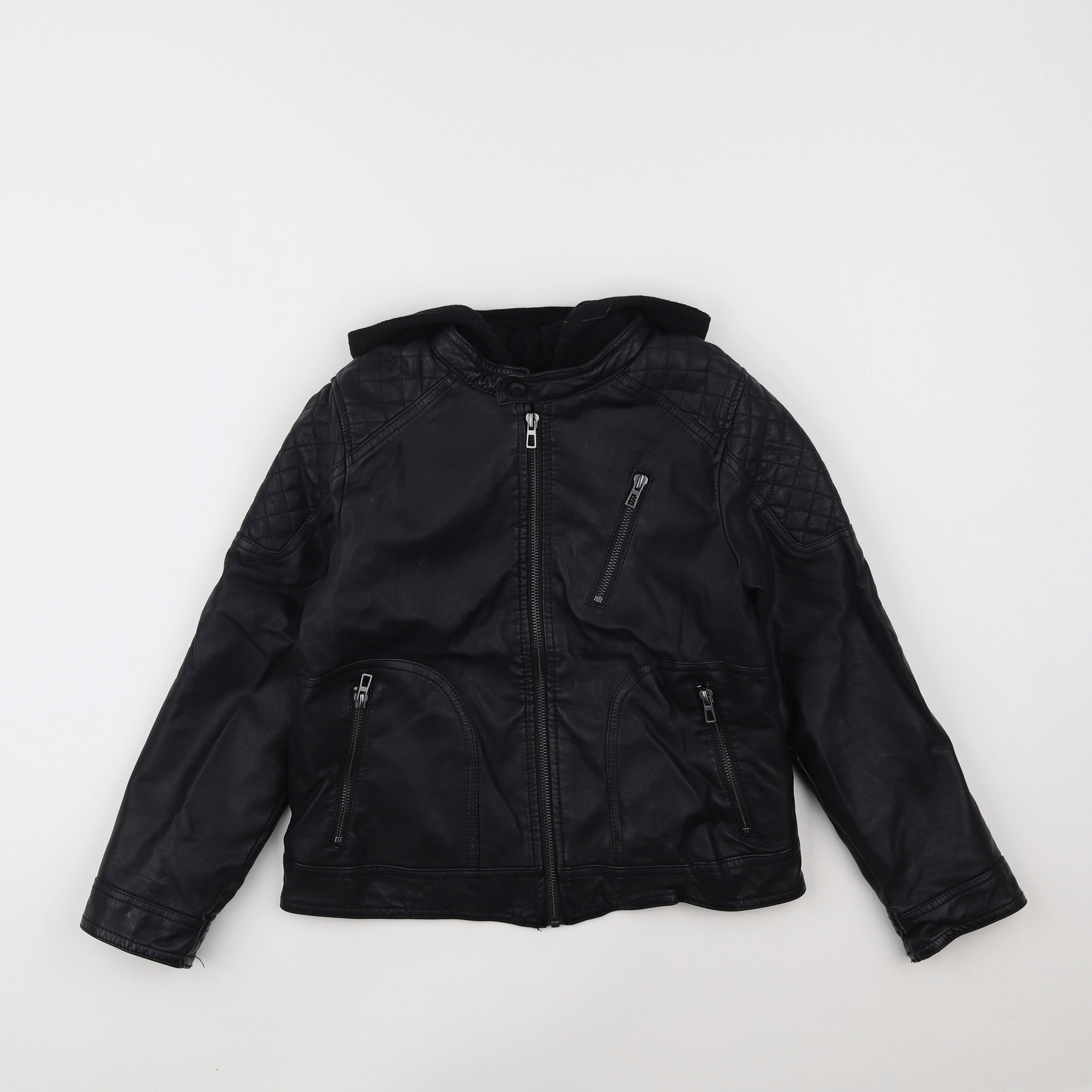 Zara - veste simili cuir noir - 9 ans