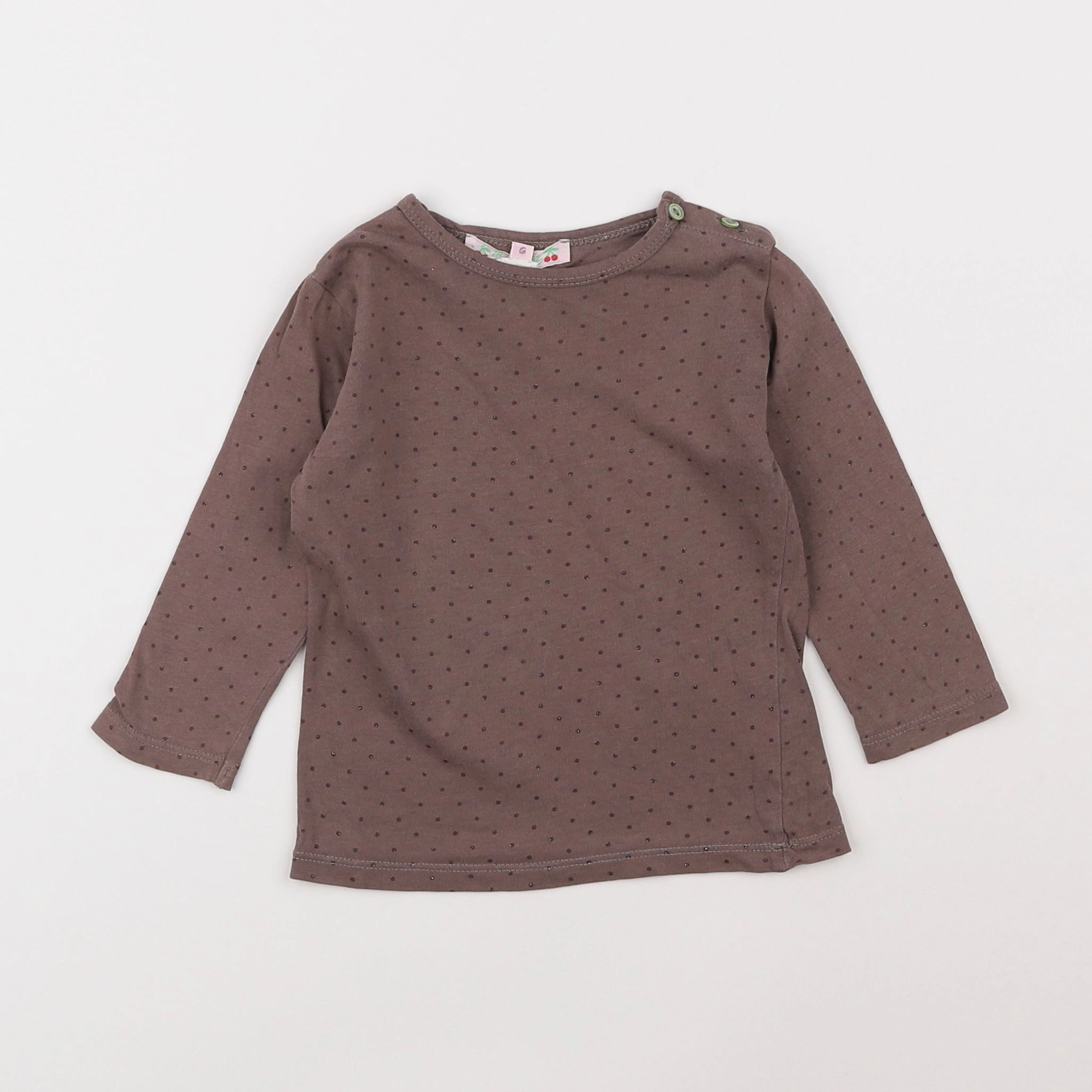 Bonpoint - tee-shirt marron - 12 mois