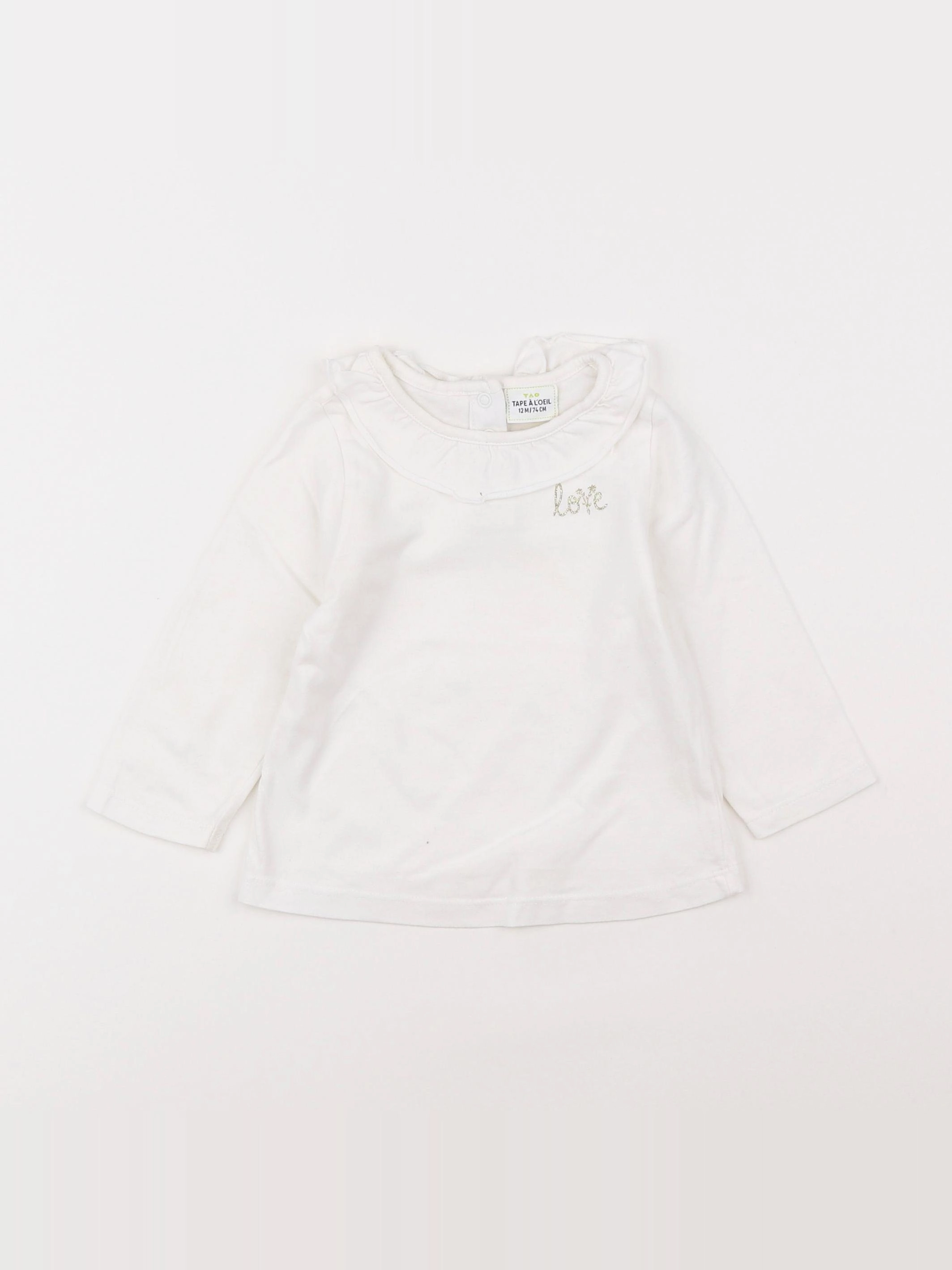 Tape à l'oeil - tee-shirt blanc - 12 mois