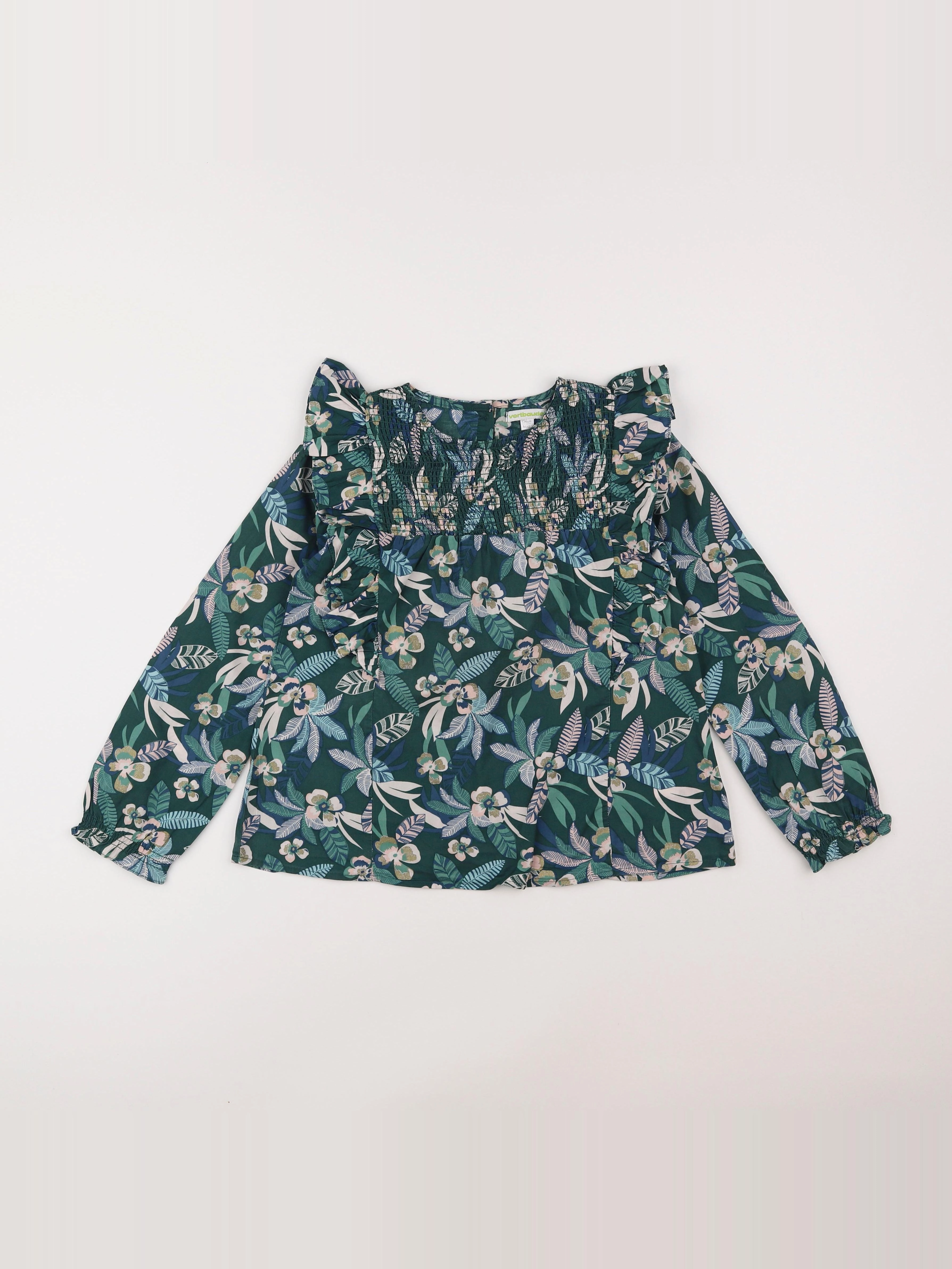 Vertbaudet - blouse vert - 9 ans