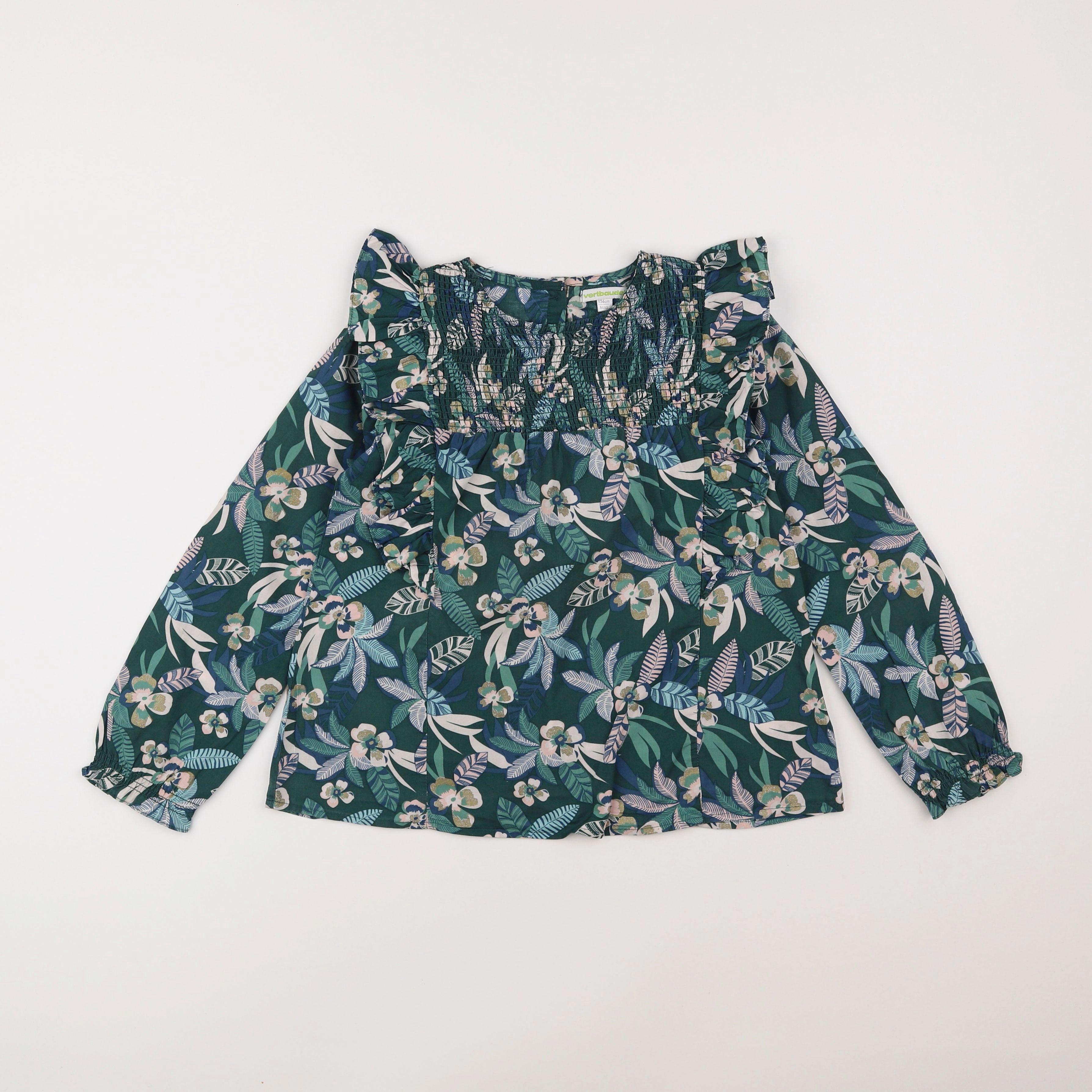 Vertbaudet - blouse vert - 9 ans