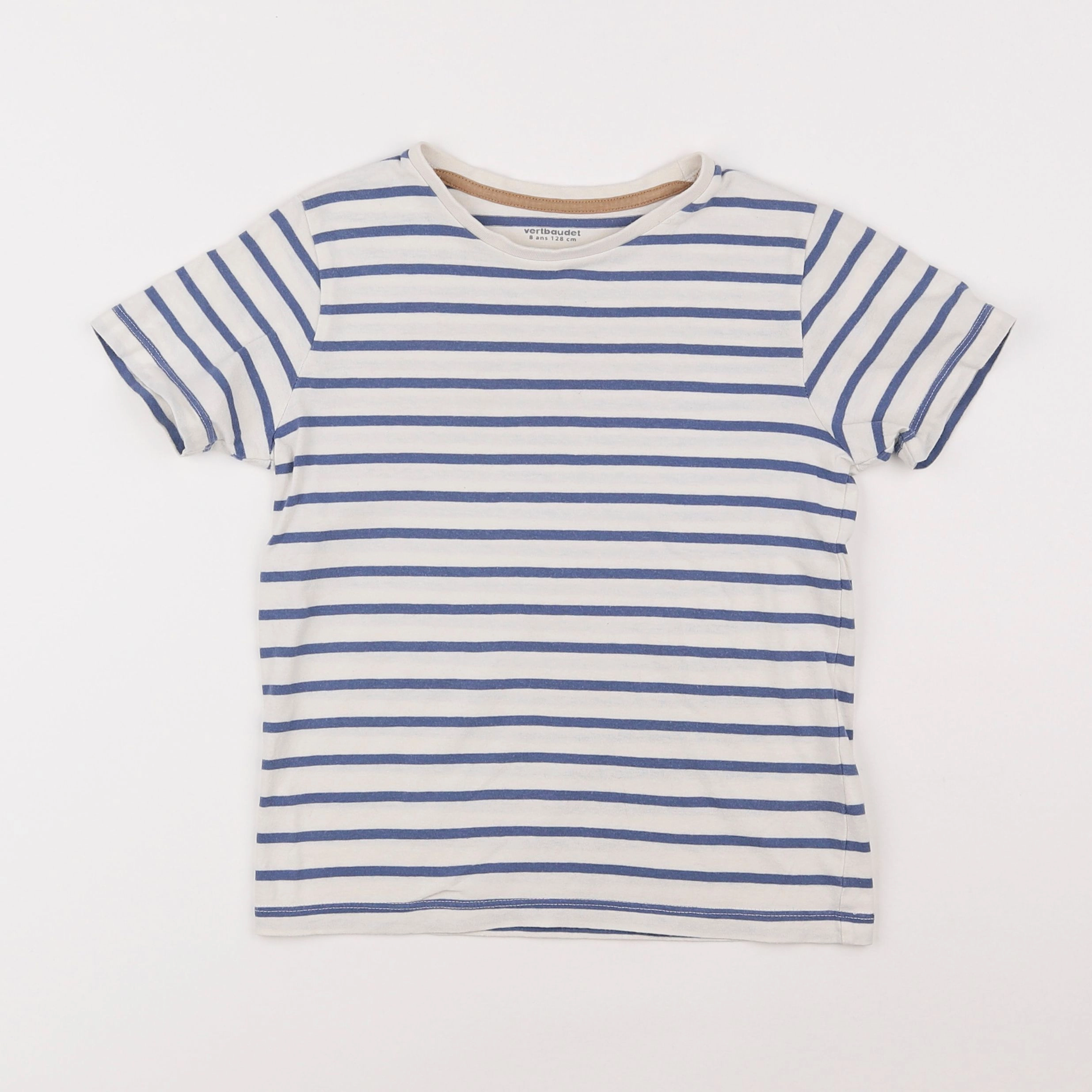 Vertbaudet - tee-shirt bleu - 8 ans