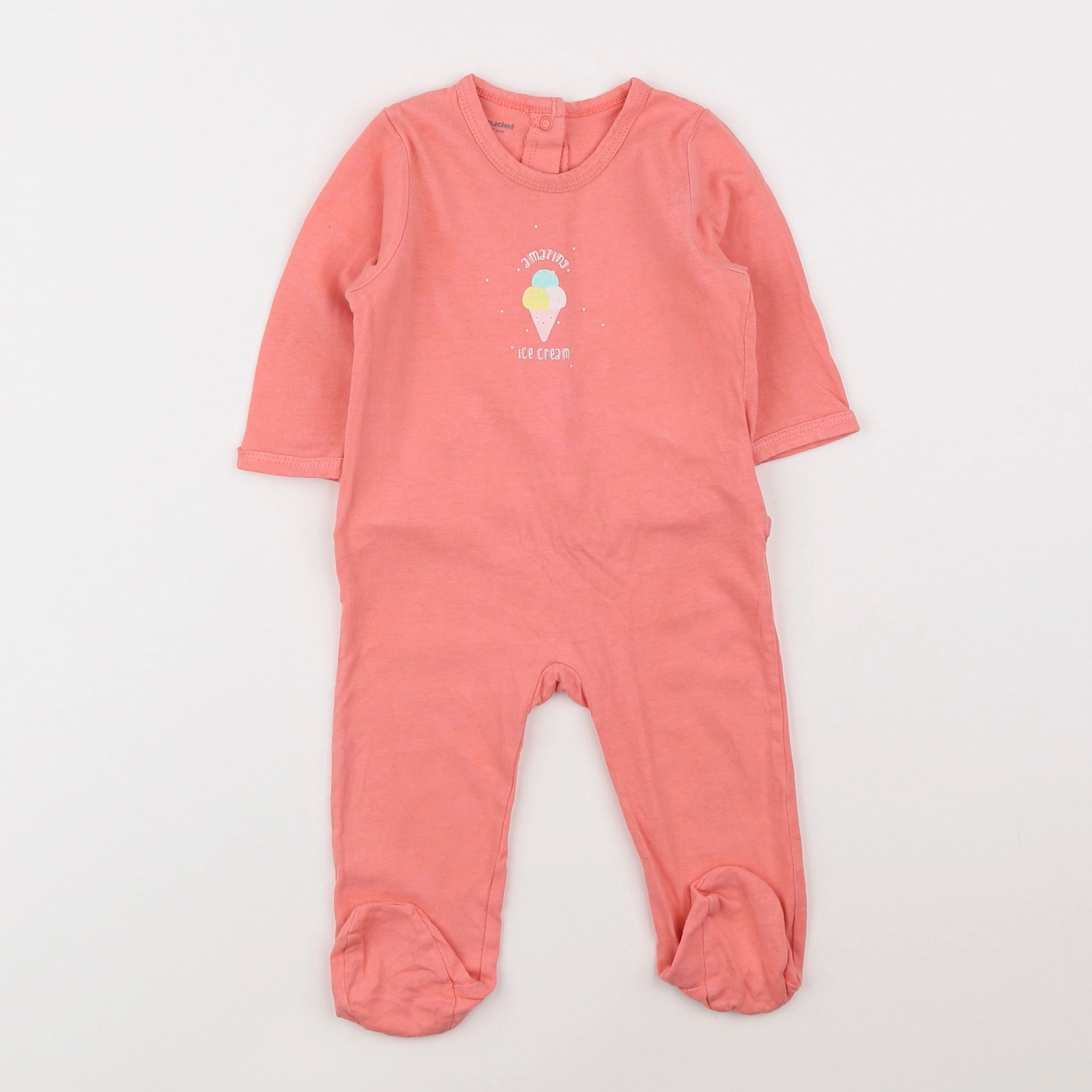 Vertbaudet - pyjama coton rose - 6 mois