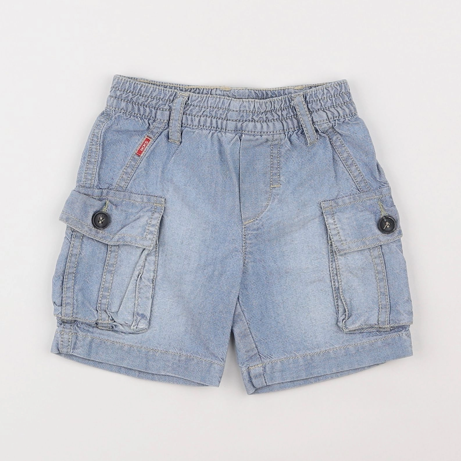 IKKS - short bleu - 12 mois