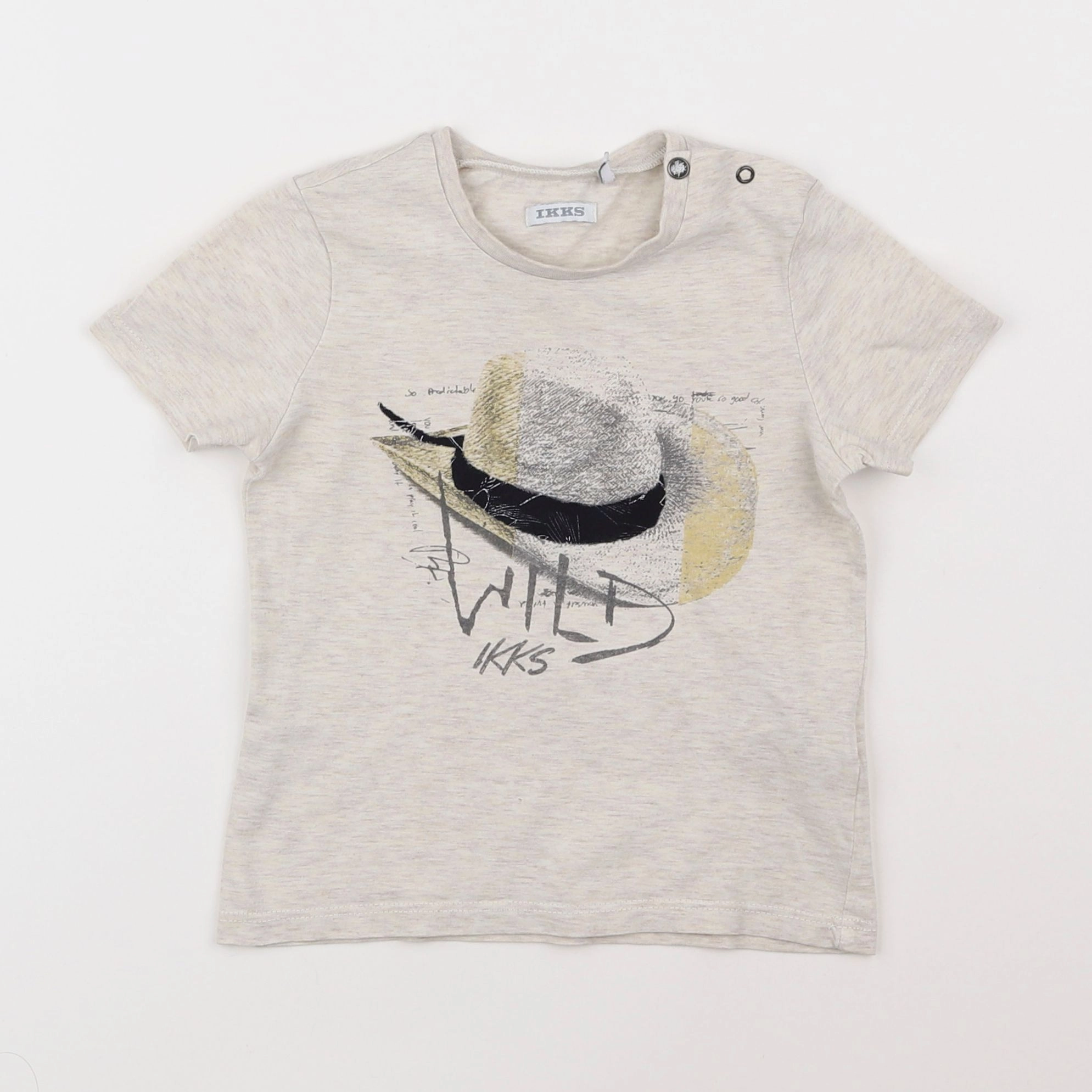 IKKS - tee-shirt beige - 2 ans