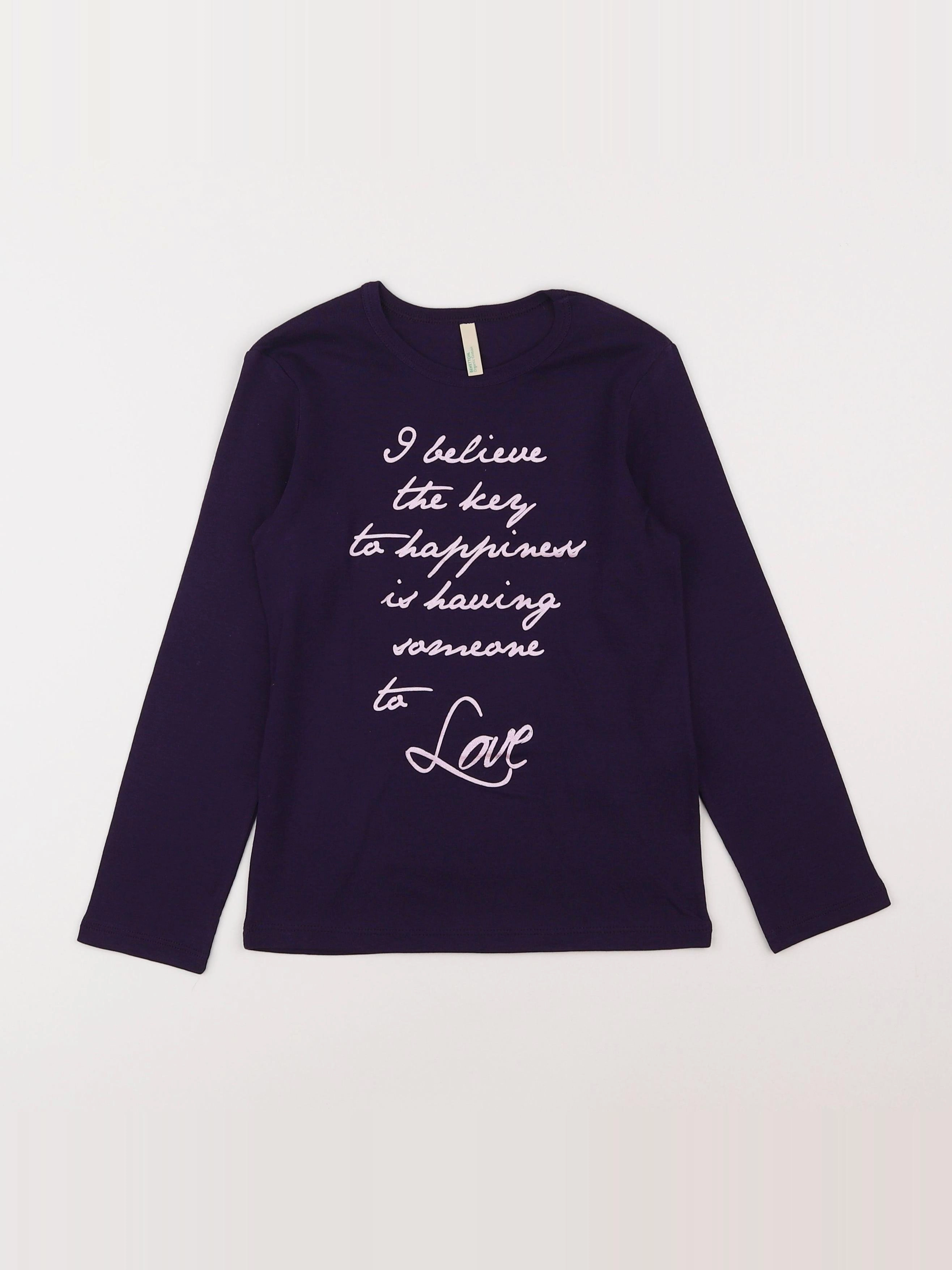 Benetton - tee-shirt violet - 6/7 ans