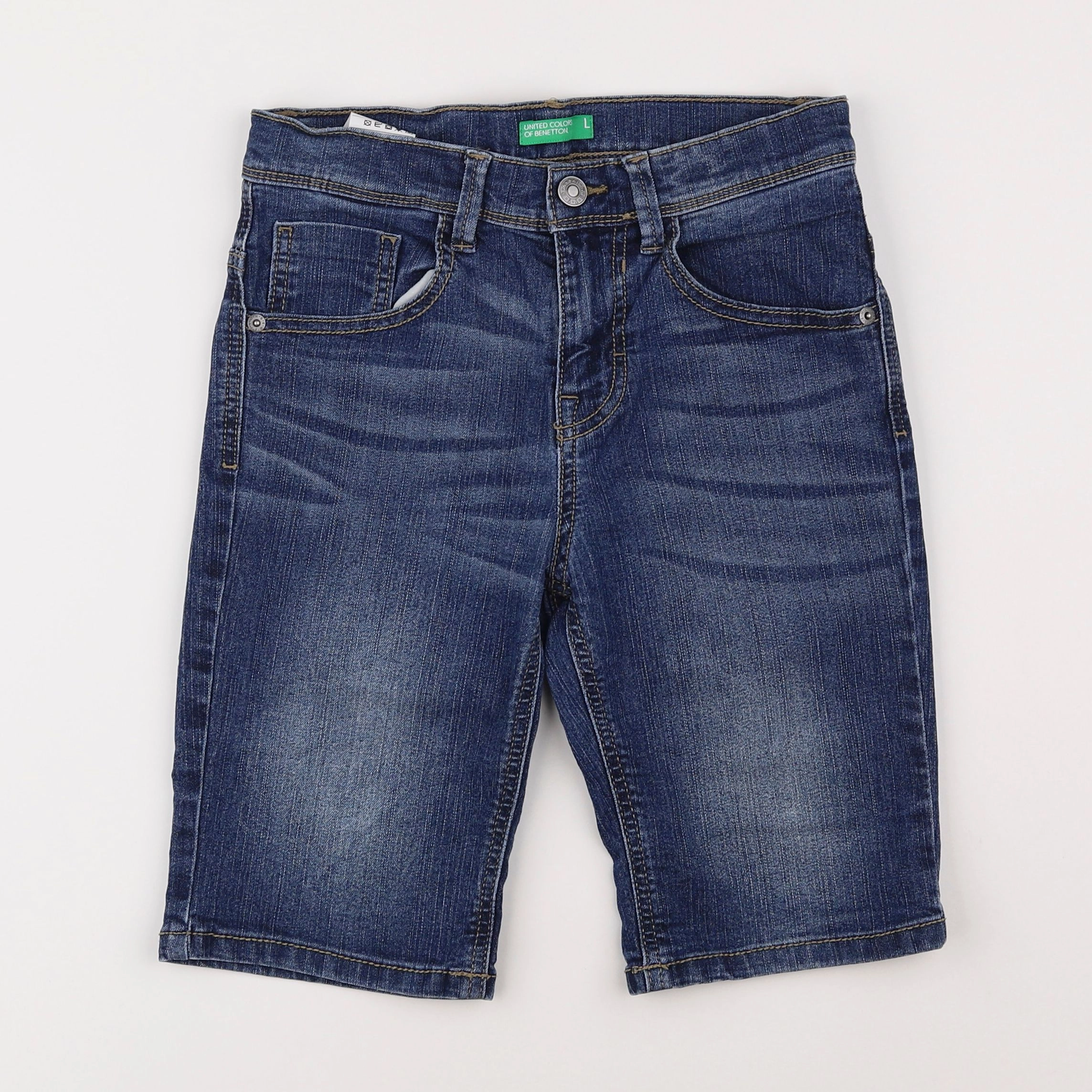 Benetton - short bleu - 8/9 ans