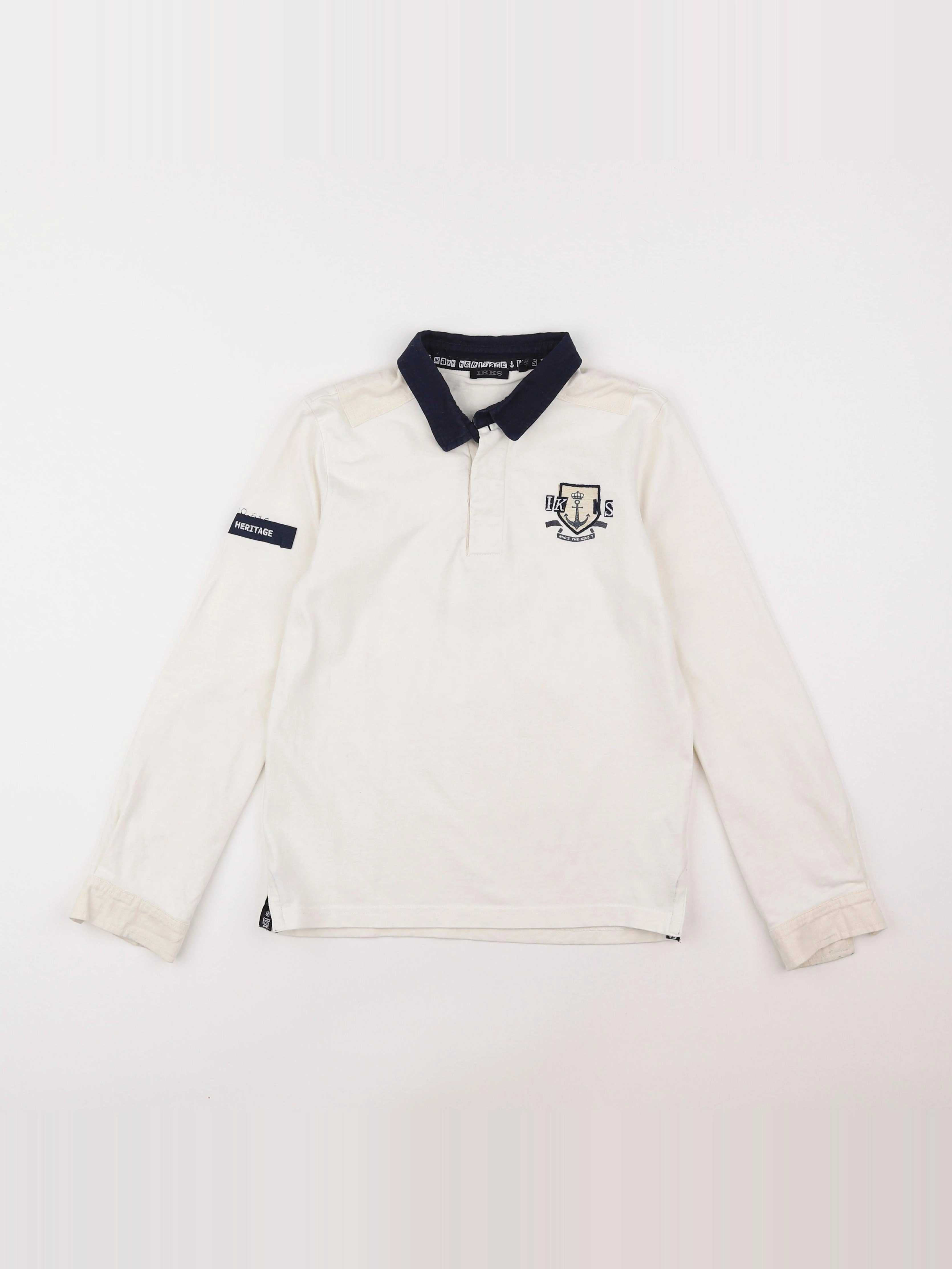 IKKS - polo blanc - 10 ans