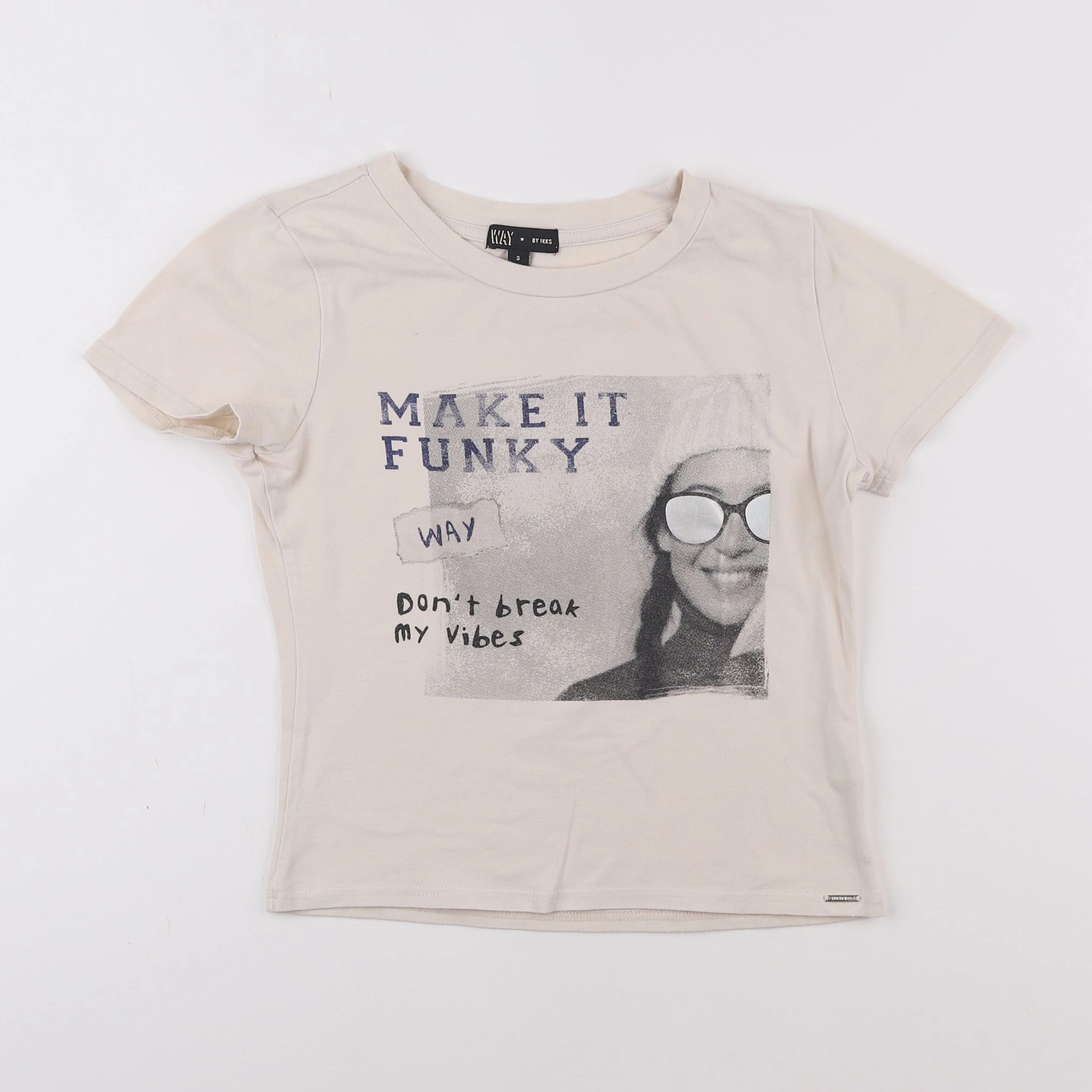 IKKS - tee-shirt beige - 14 ans