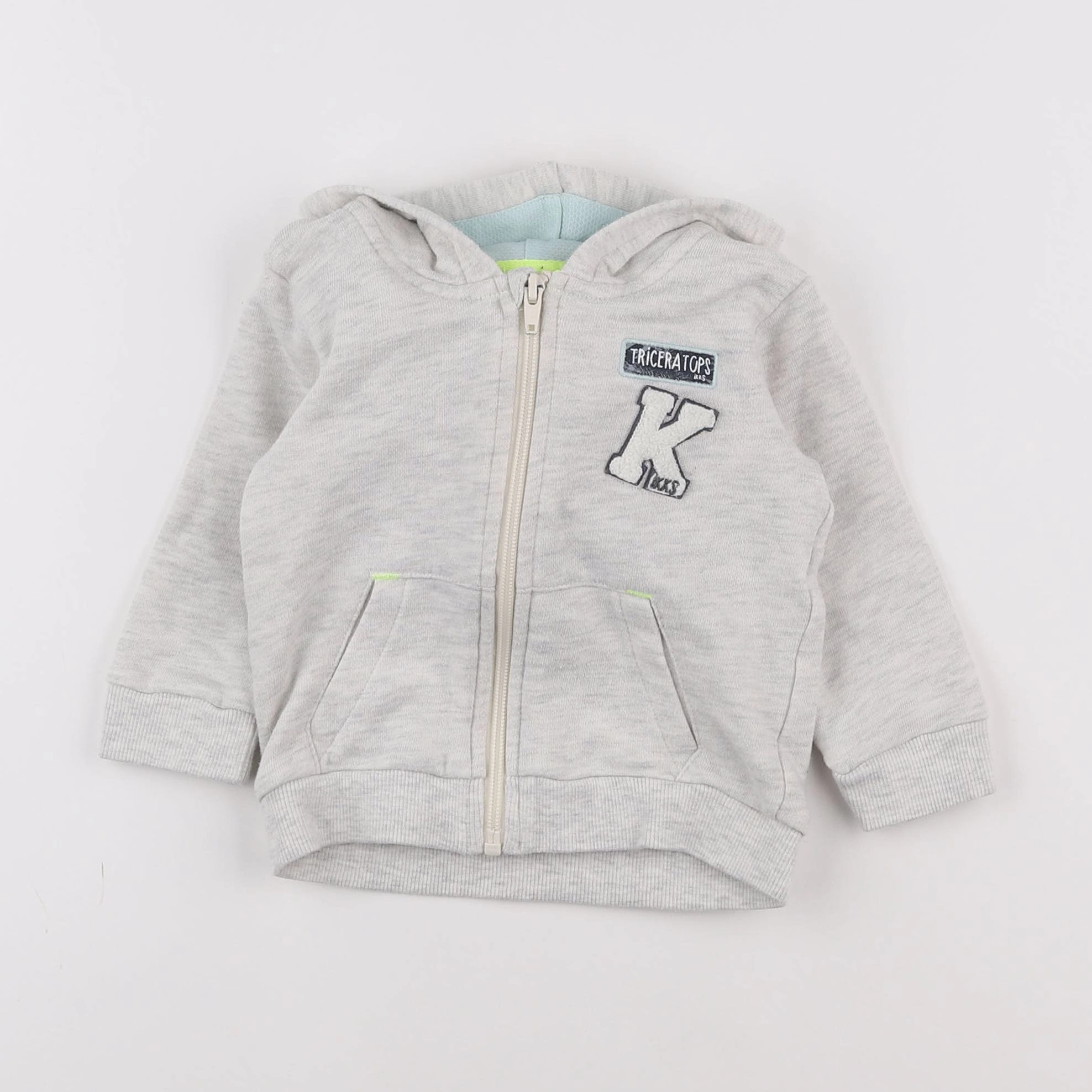 IKKS - sweat gris - 12 mois