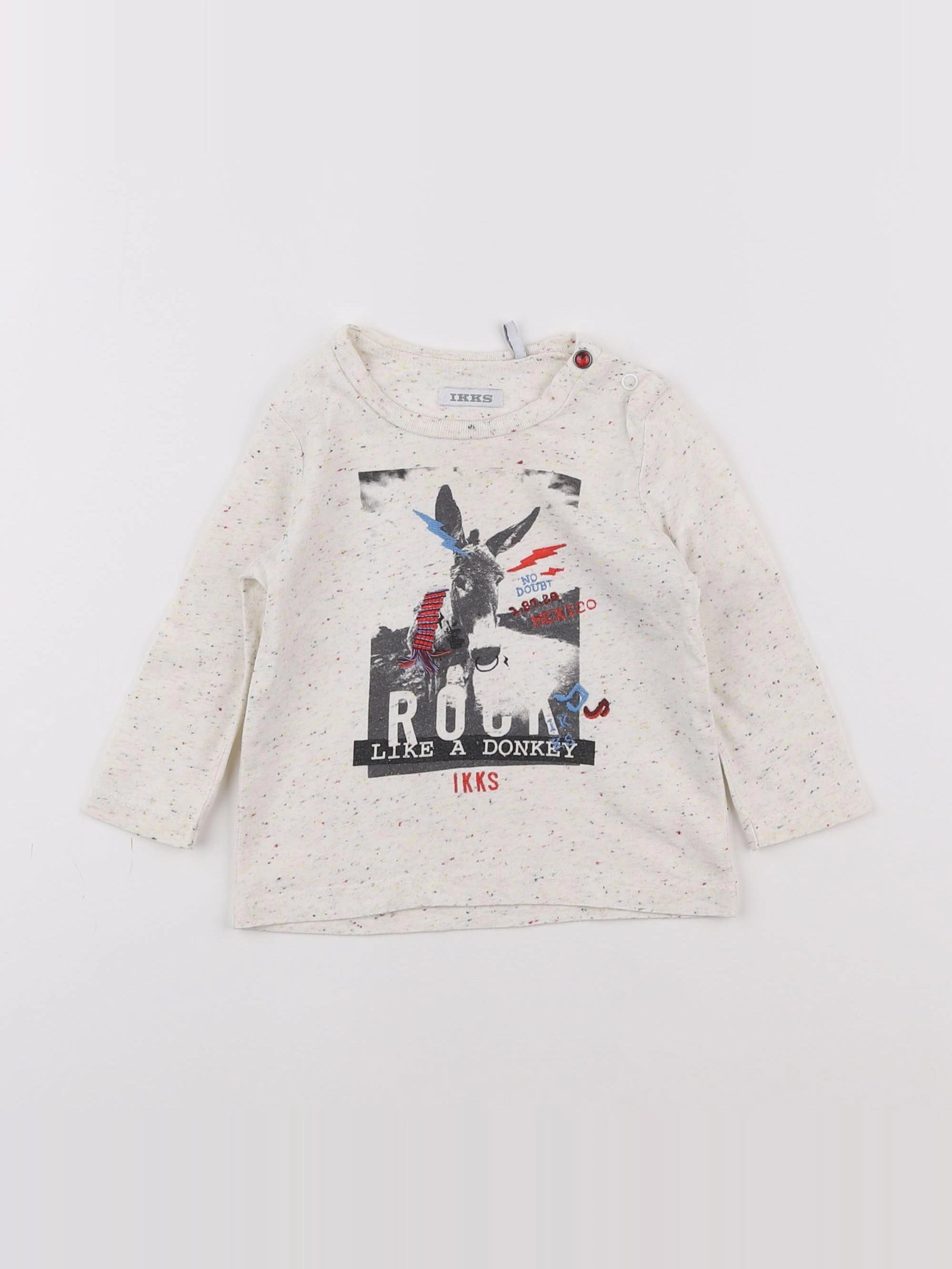IKKS - tee-shirt beige - 6 mois