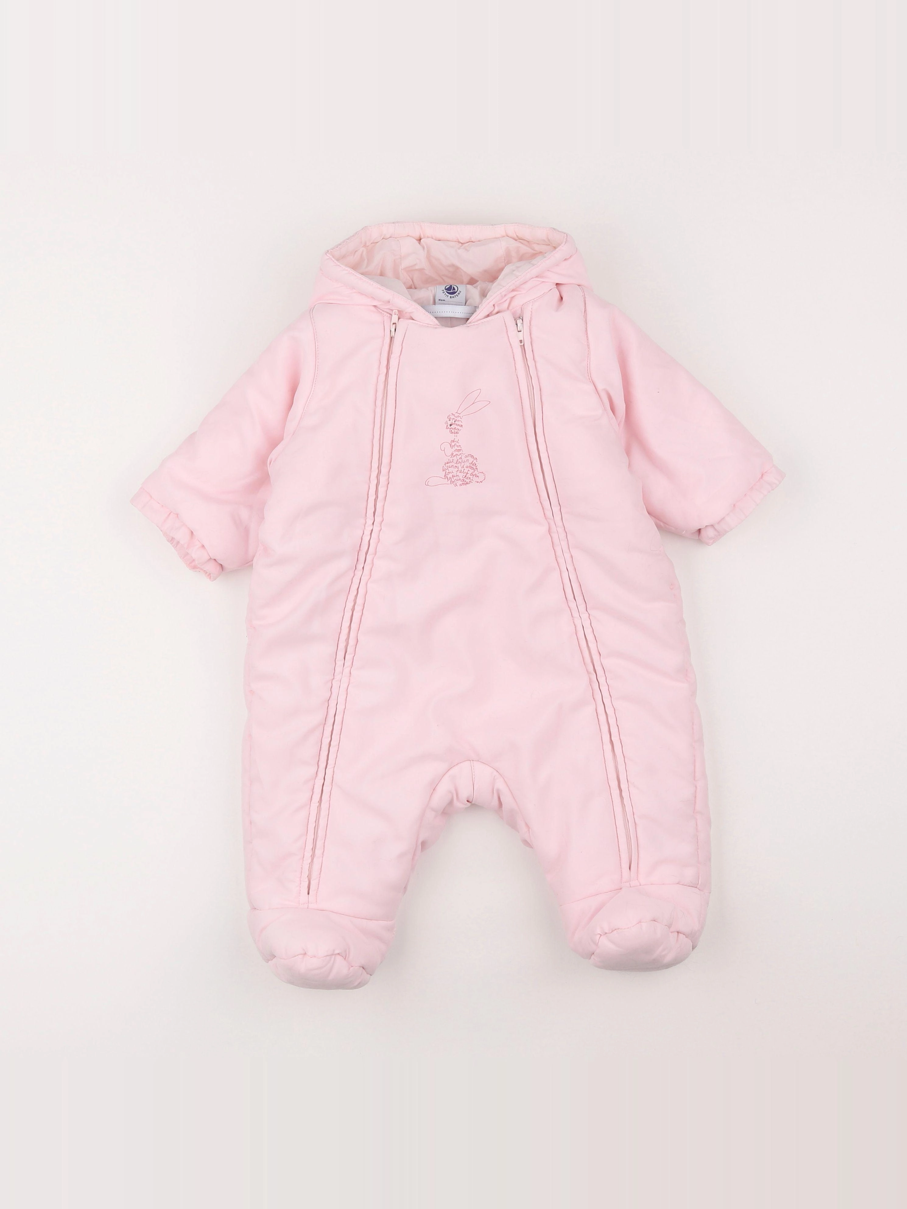 Petit Bateau - combi-pilote rose - 6 mois