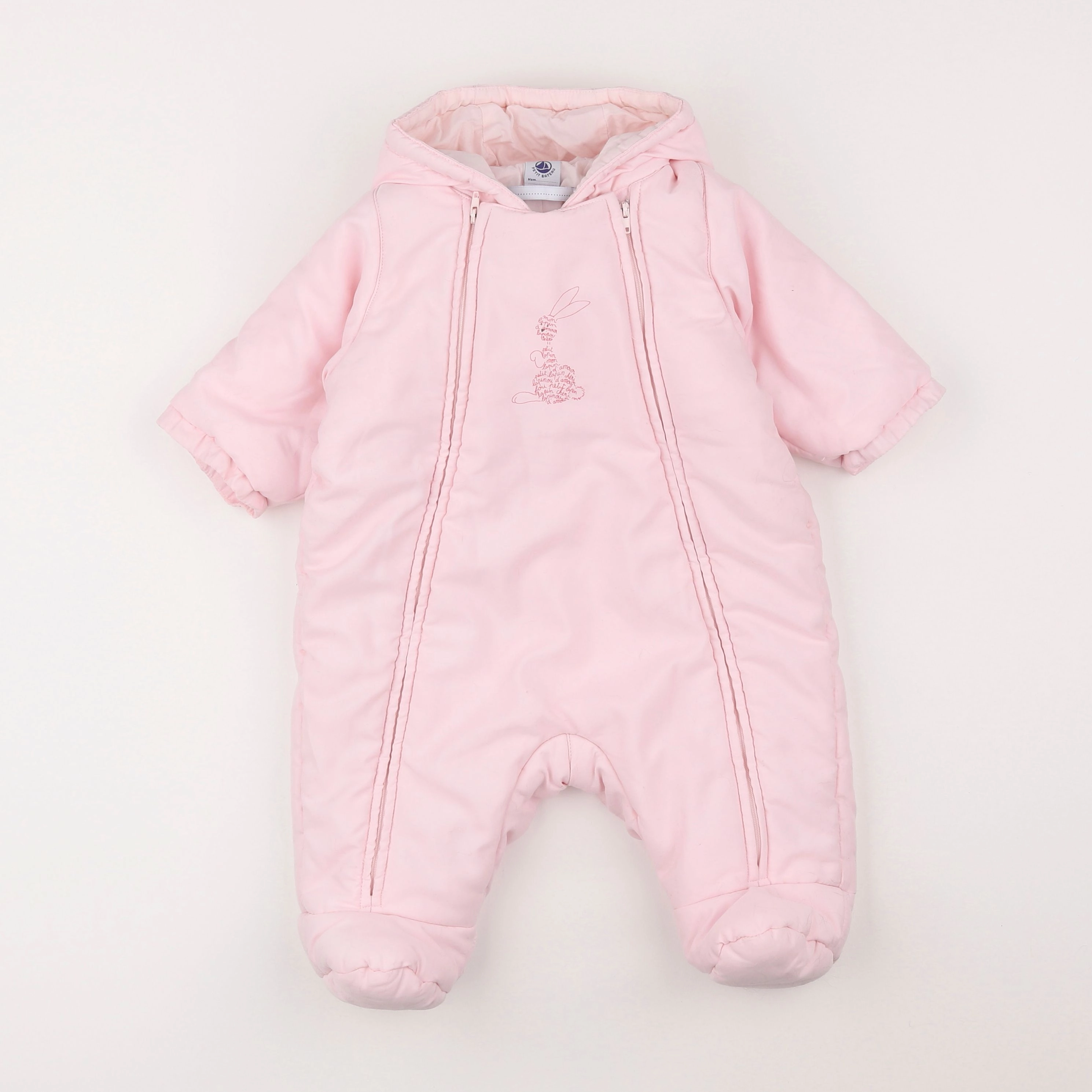 Petit Bateau - combi-pilote rose - 6 mois