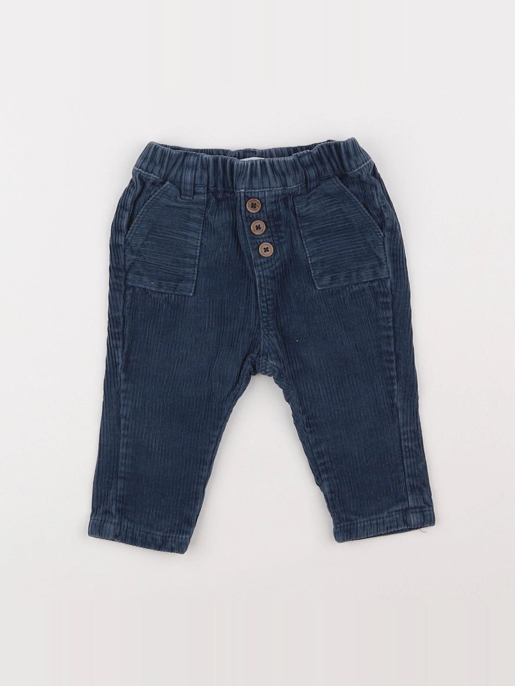 Vertbaudet - pantalon bleu - 6 mois