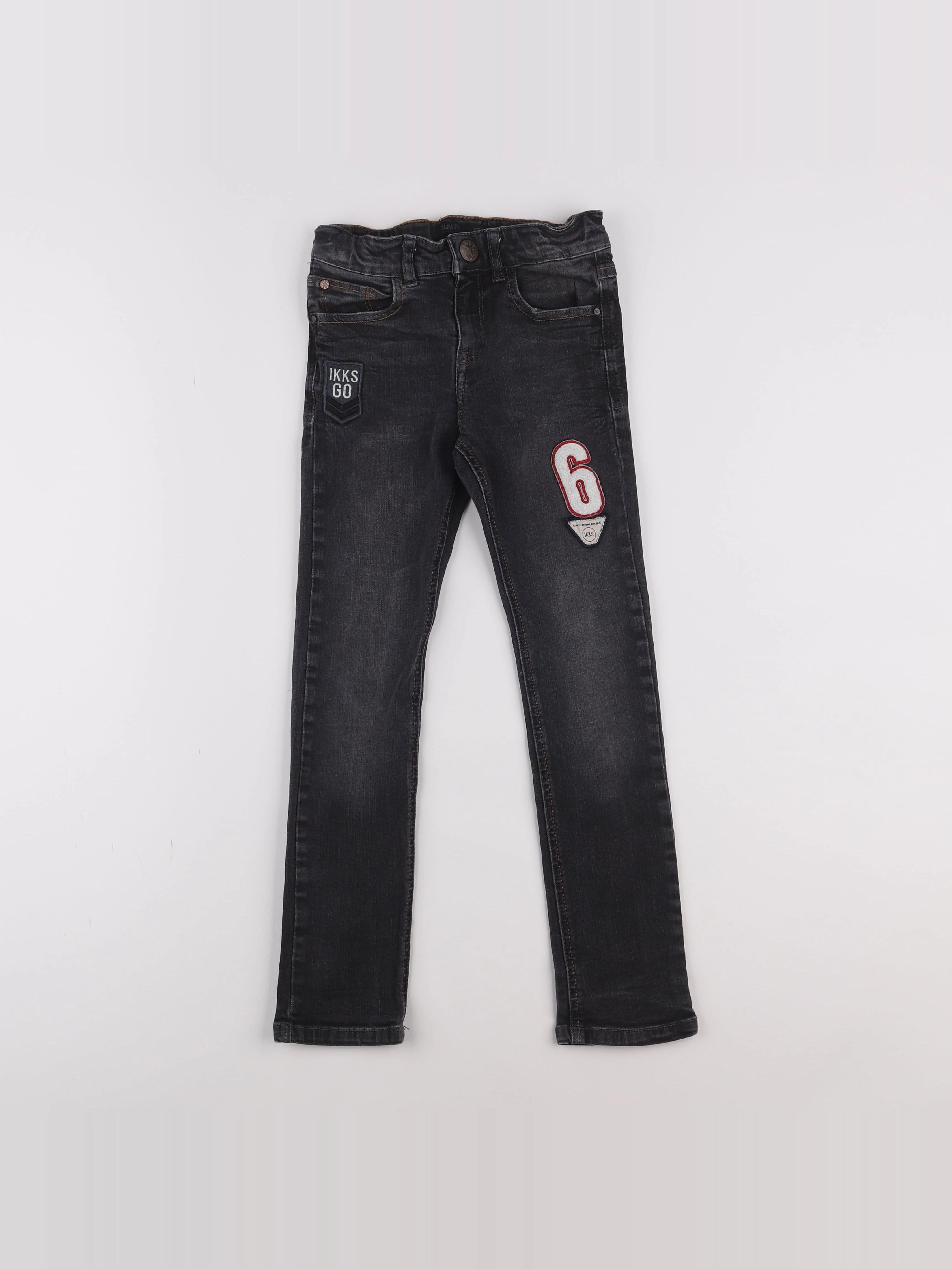 IKKS - jean gris - 8 ans