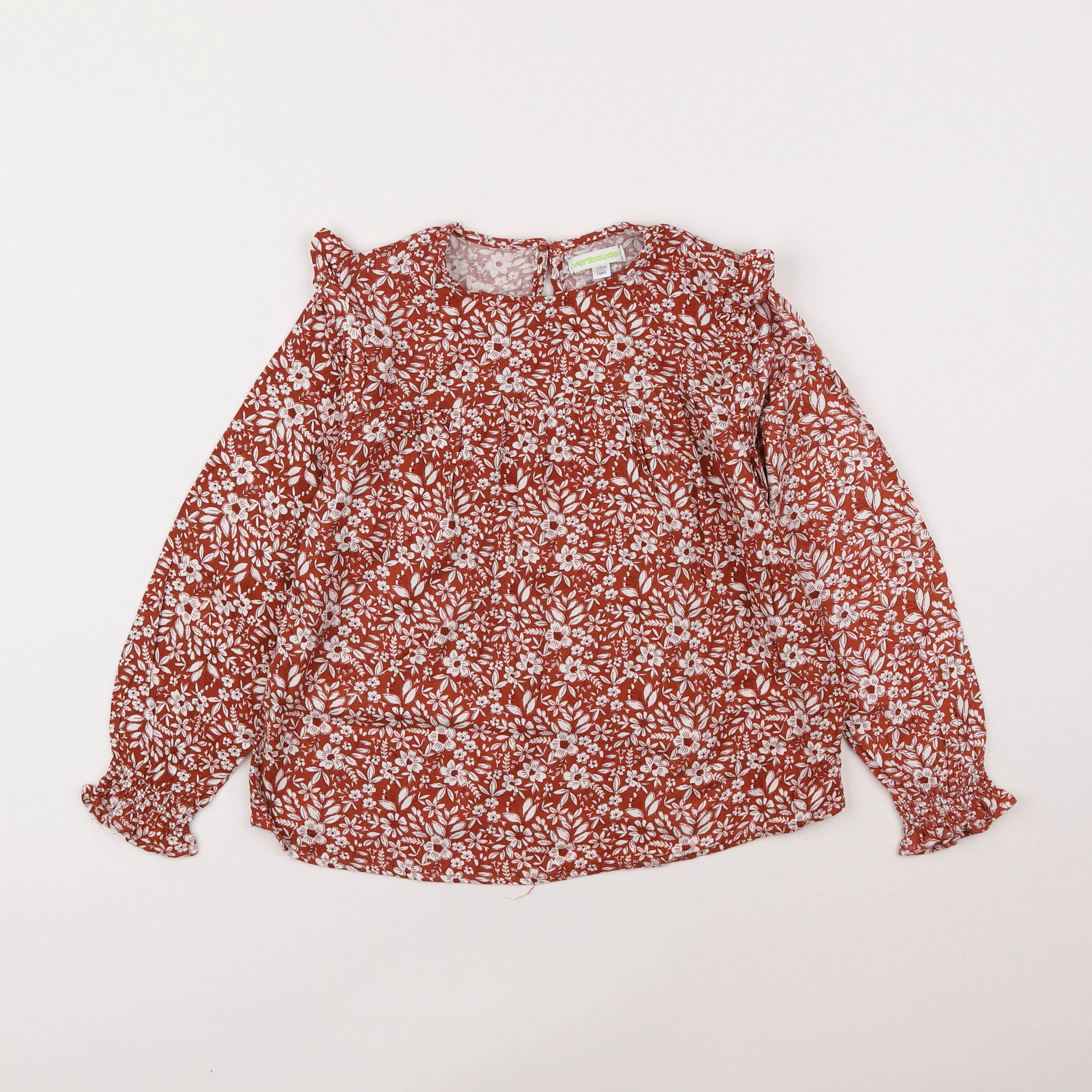 Vertbaudet - blouse marron - 7 ans