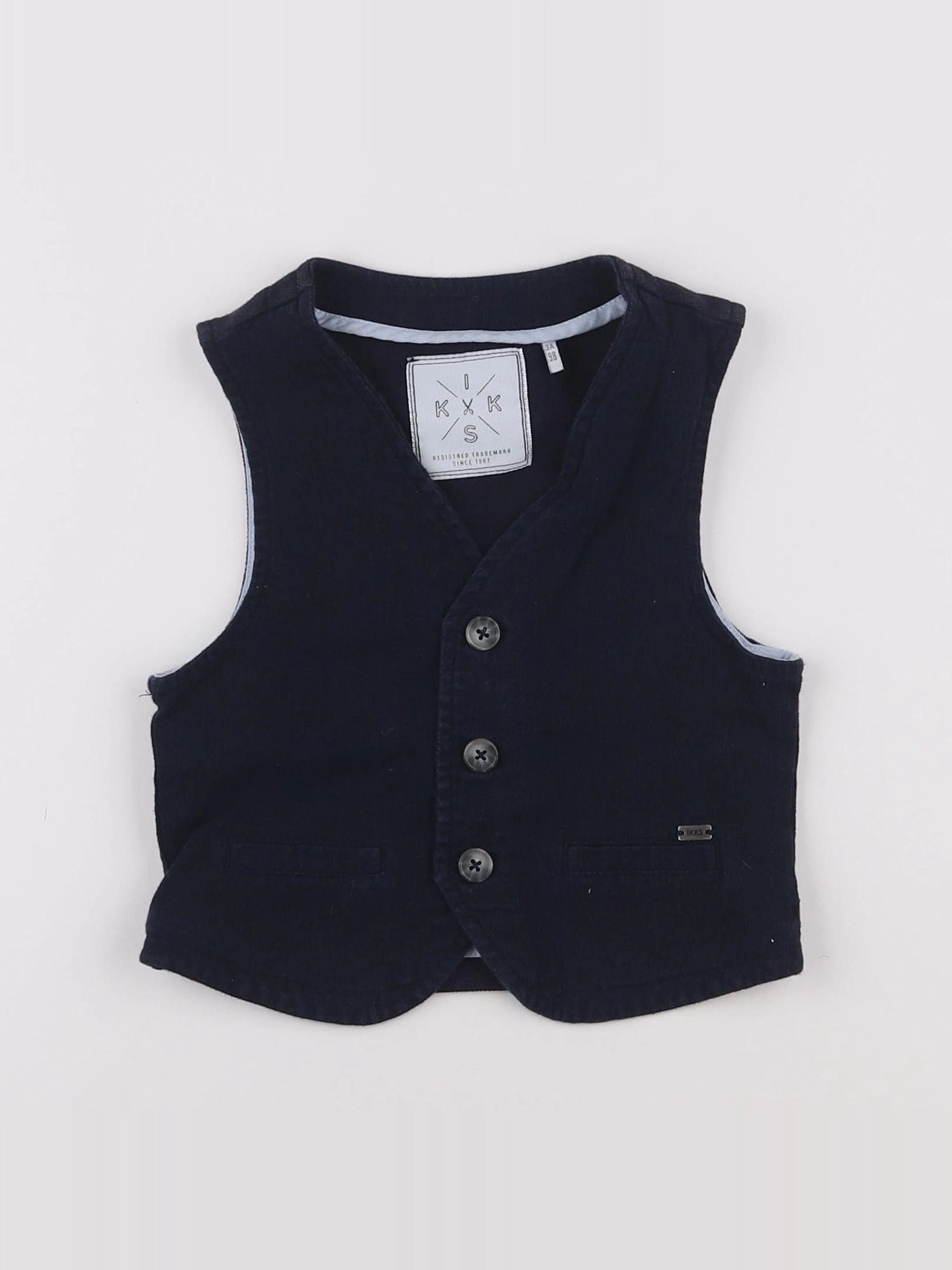 IKKS - gilet bleu - 3 ans