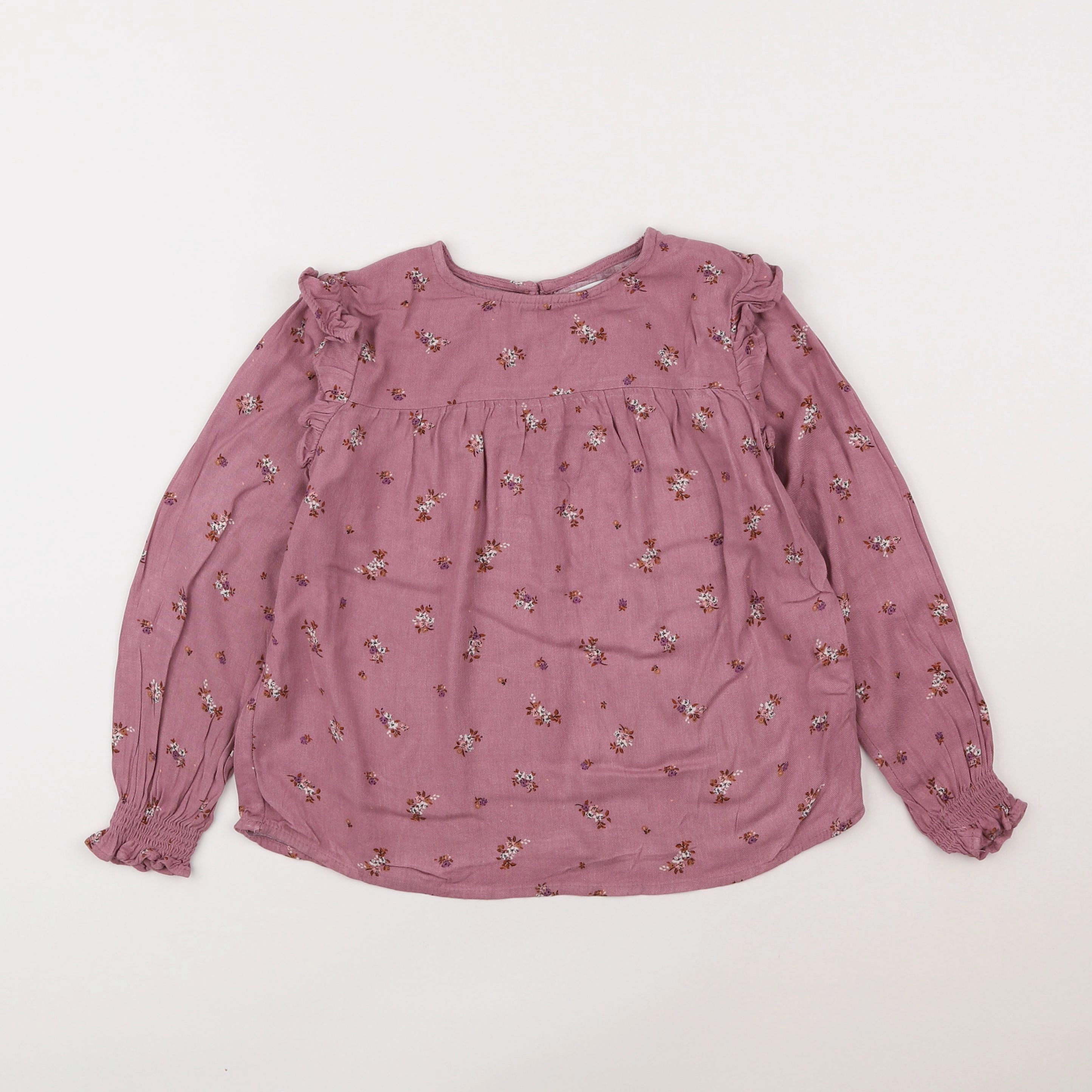 Vertbaudet - blouse violet - 7 ans