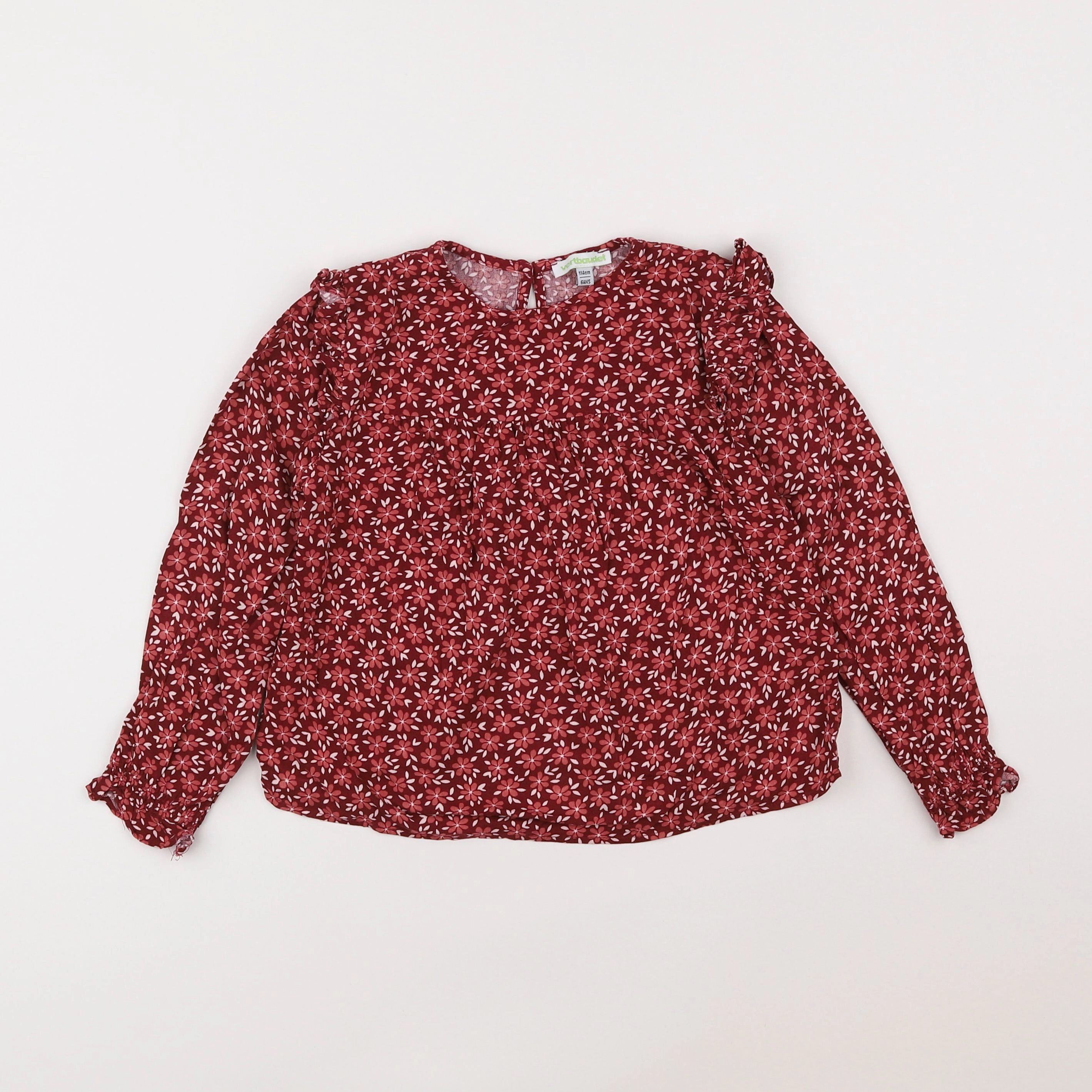 Vertbaudet - blouse rouge - 6 ans