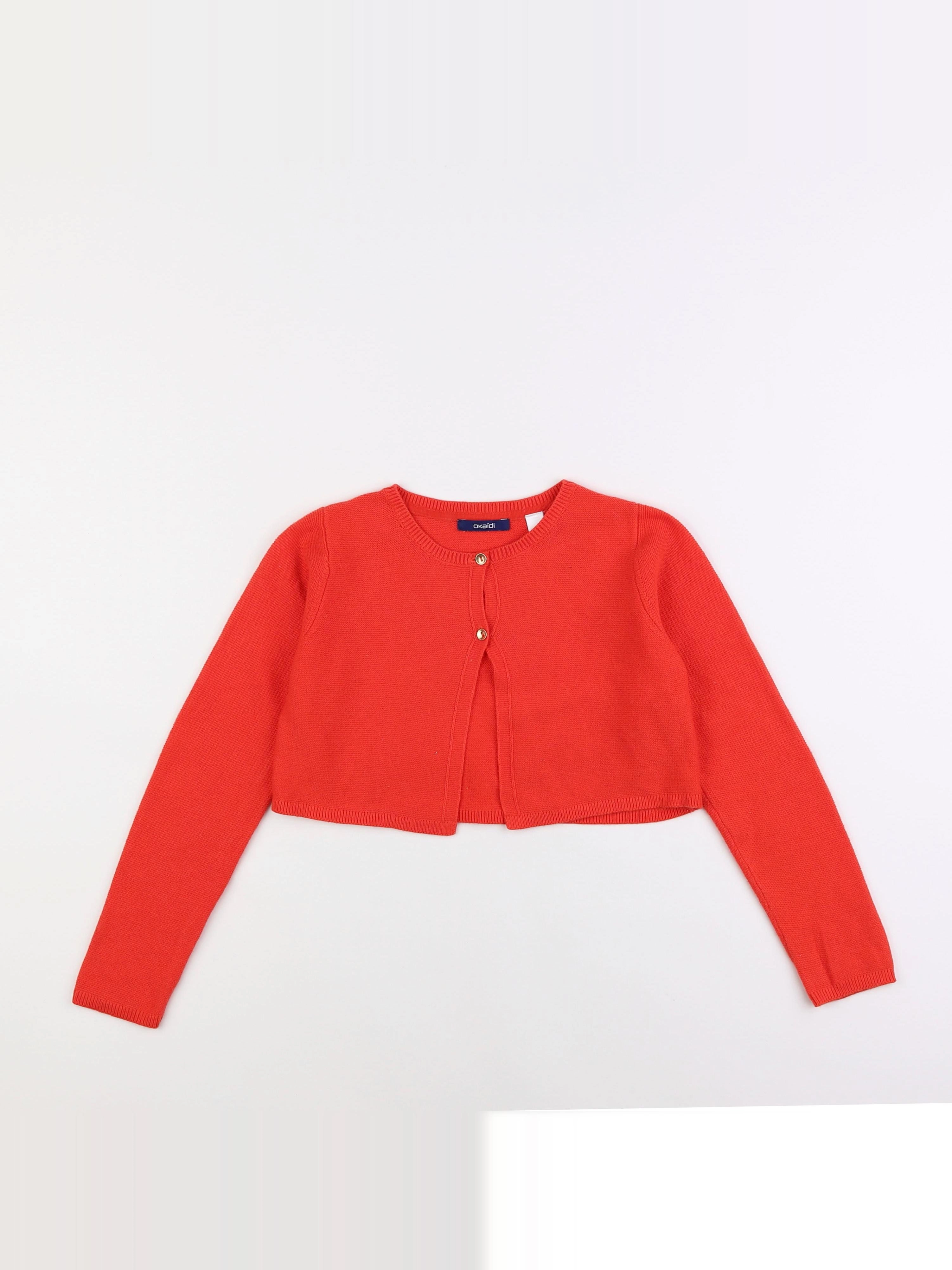 Okaidi - gilet rouge - 8 ans