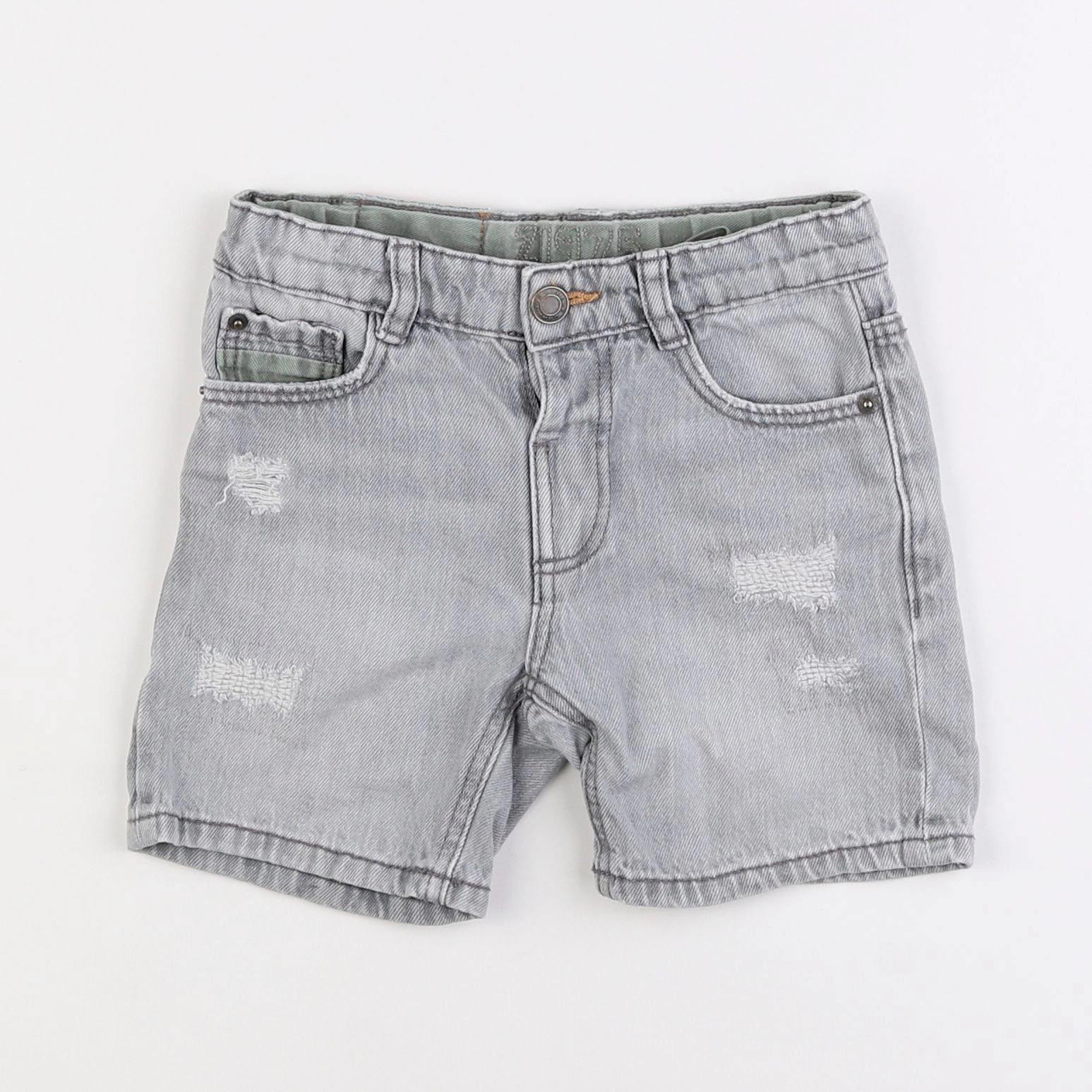 Zara - short gris - 12/18 mois