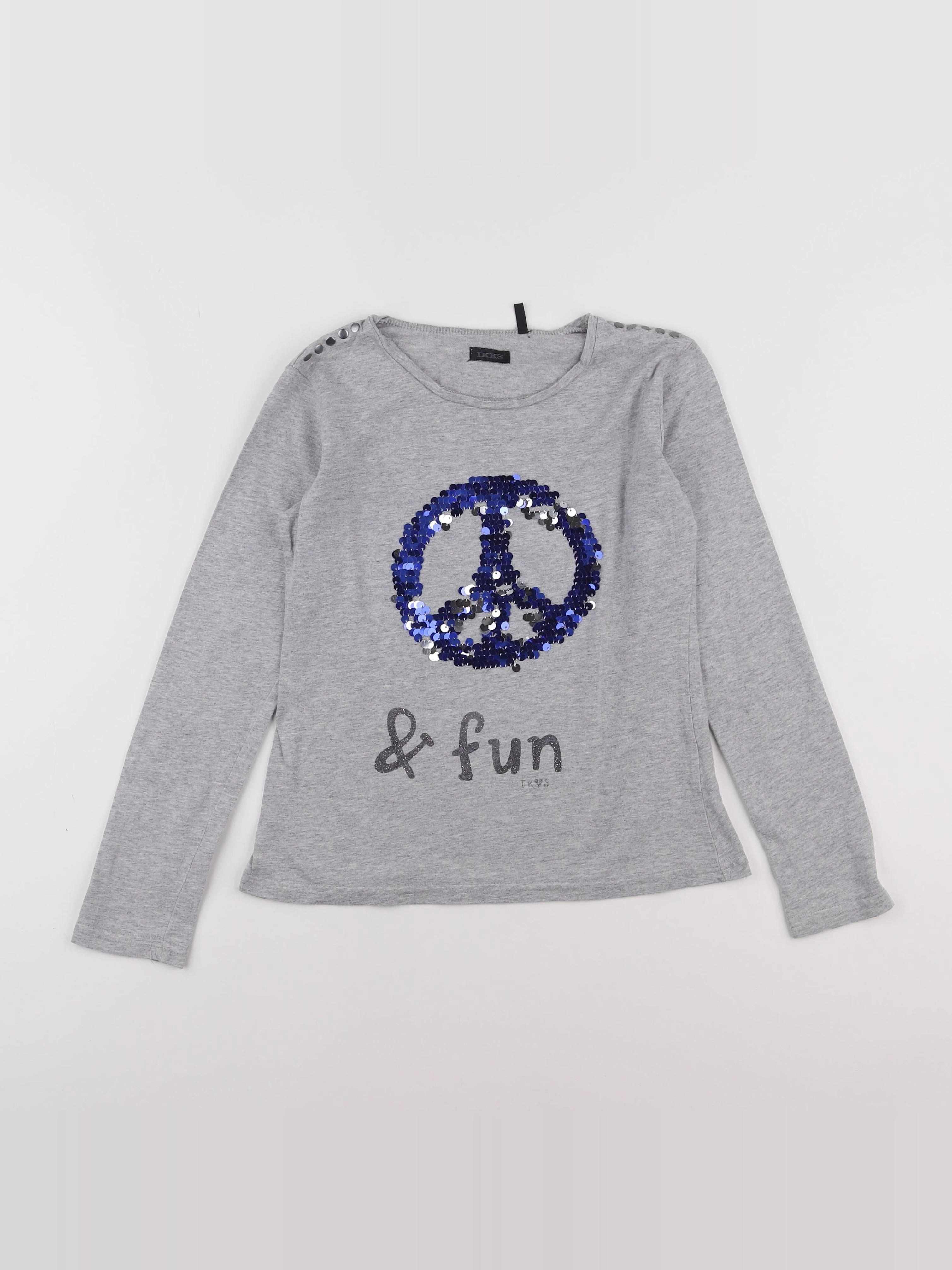 IKKS - tee-shirt gris - 10 ans