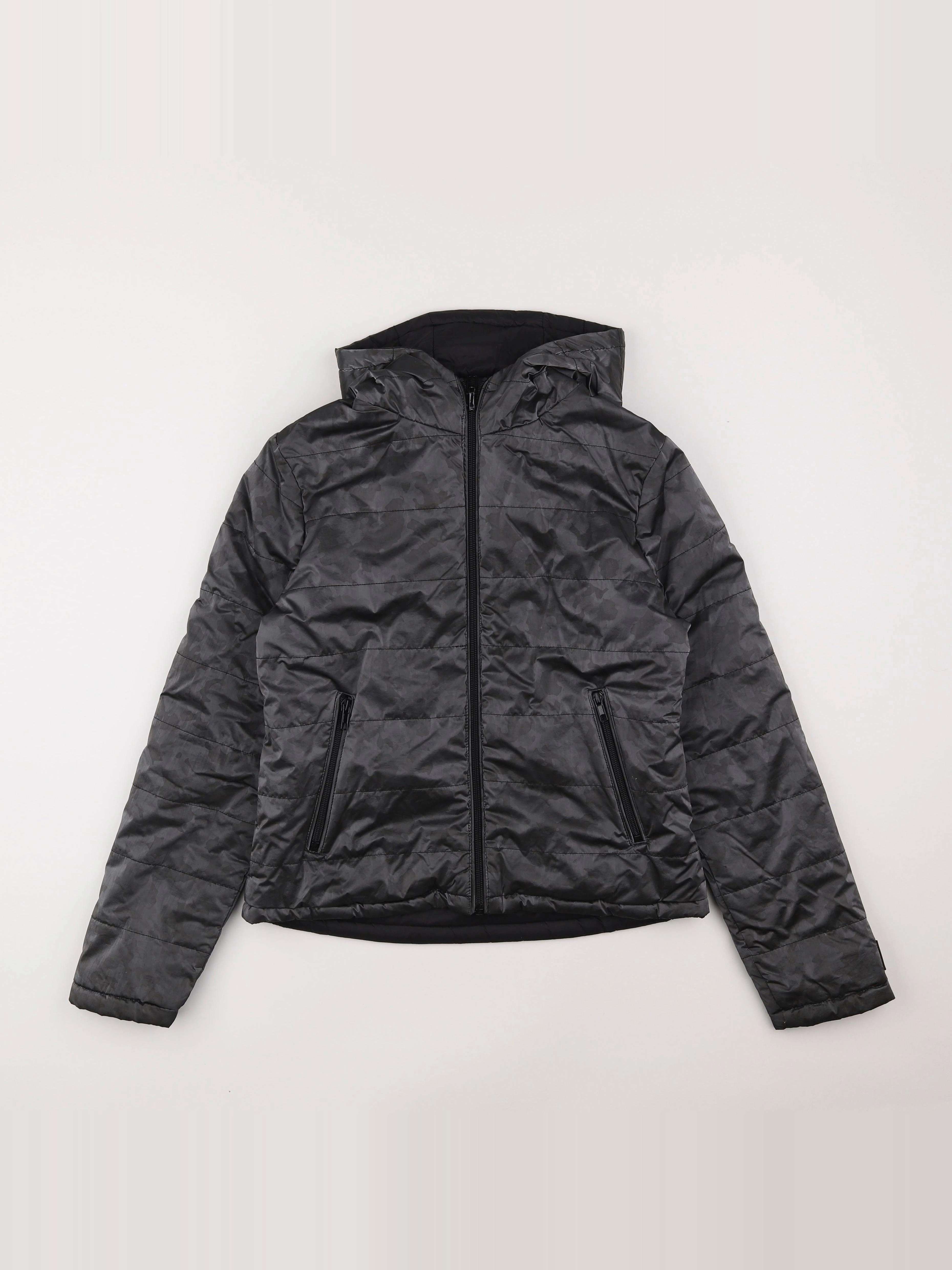 IKKS - doudoune réversible gris, noir - 14 ans