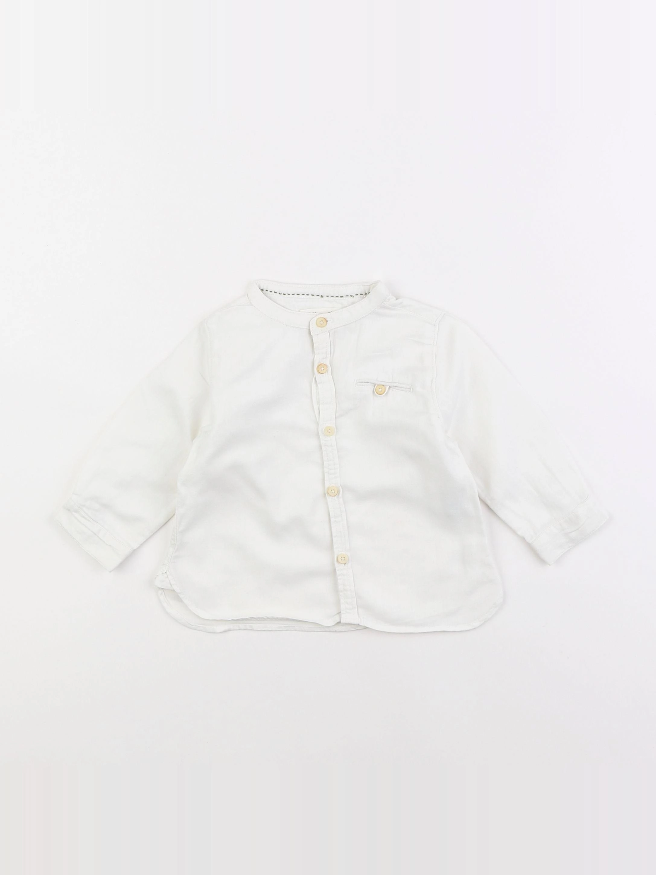 Zara - chemise blanc - 6/9 mois