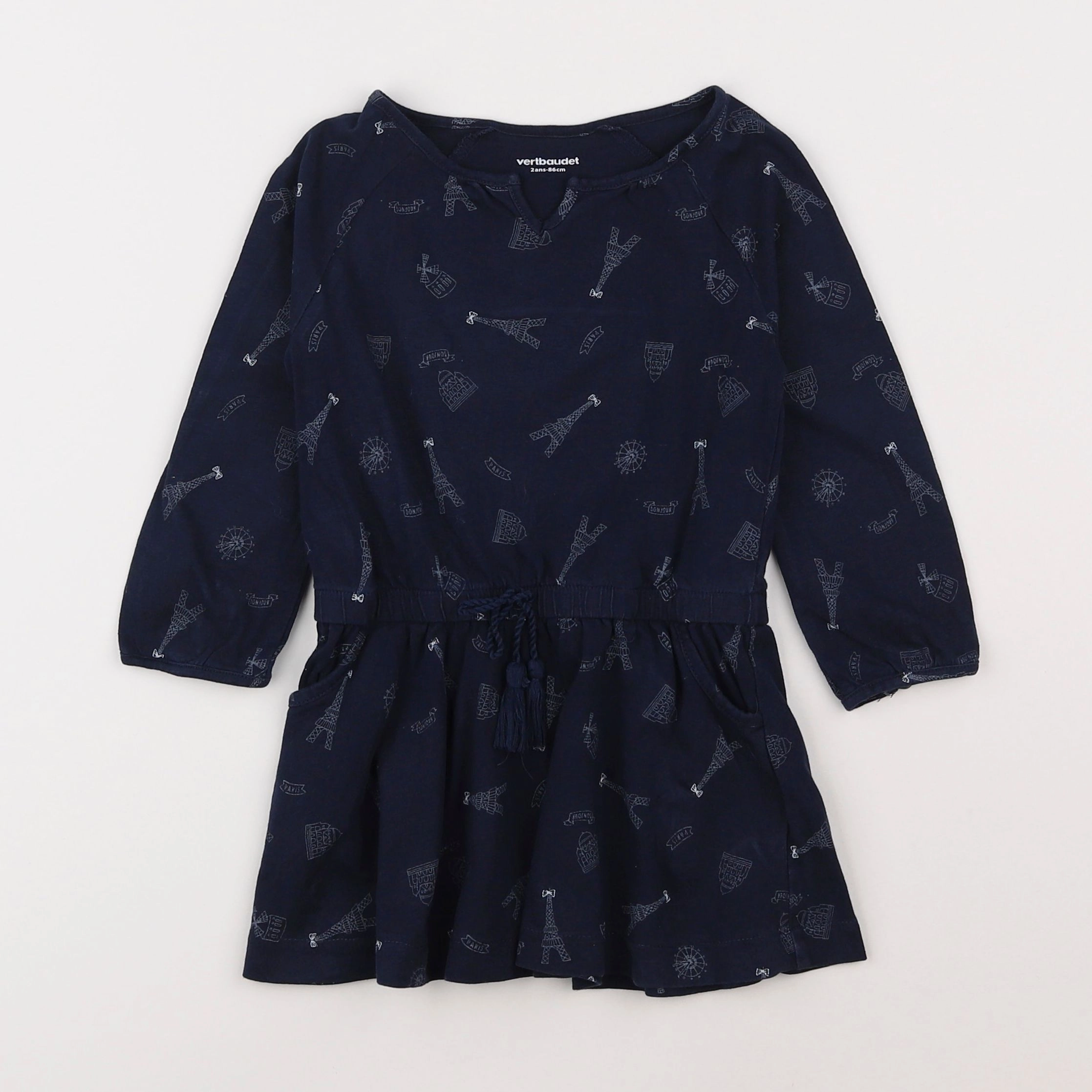 Vertbaudet - robe bleu - 2 ans