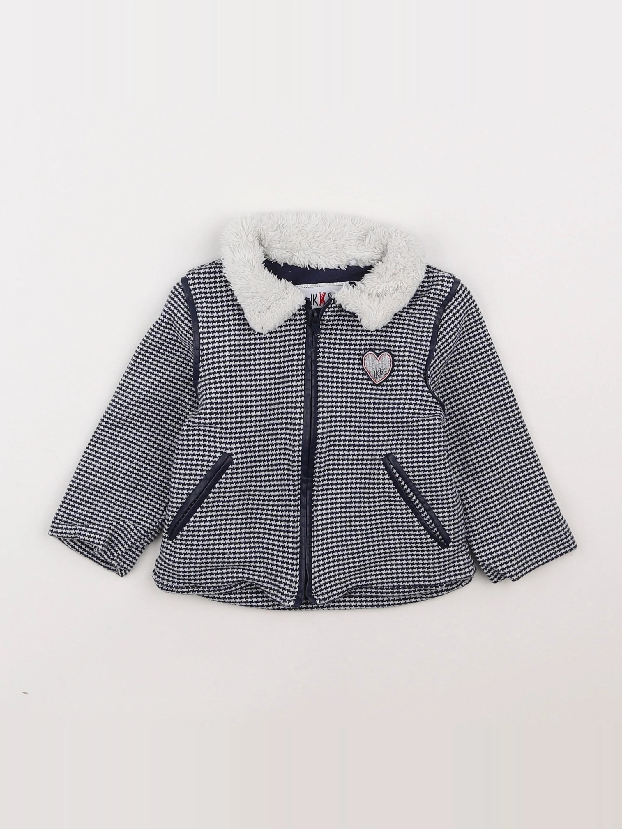 IKKS - veste bleu, blanc - 18 mois