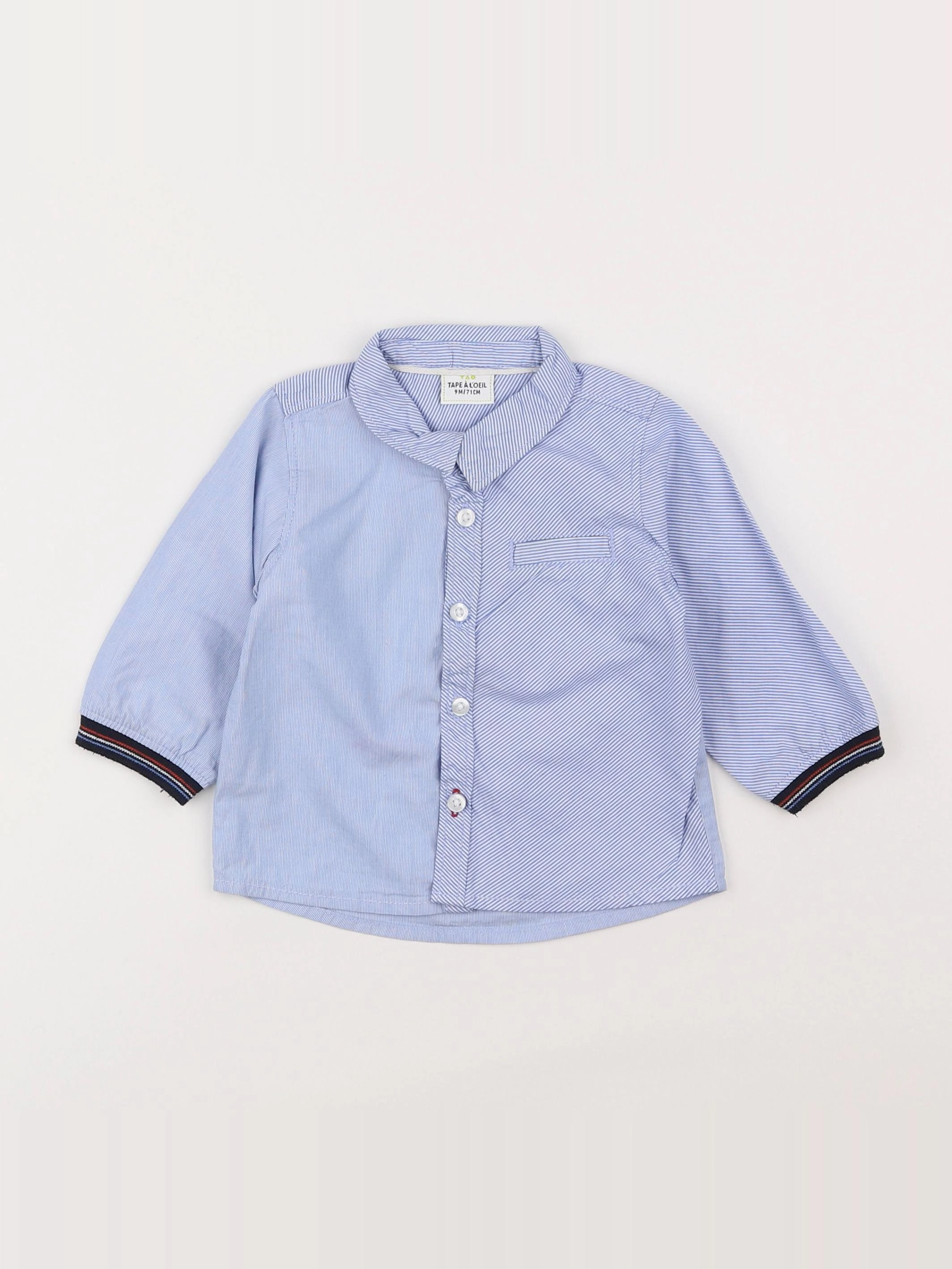 Tape à l'oeil - chemise bleu - 9 mois