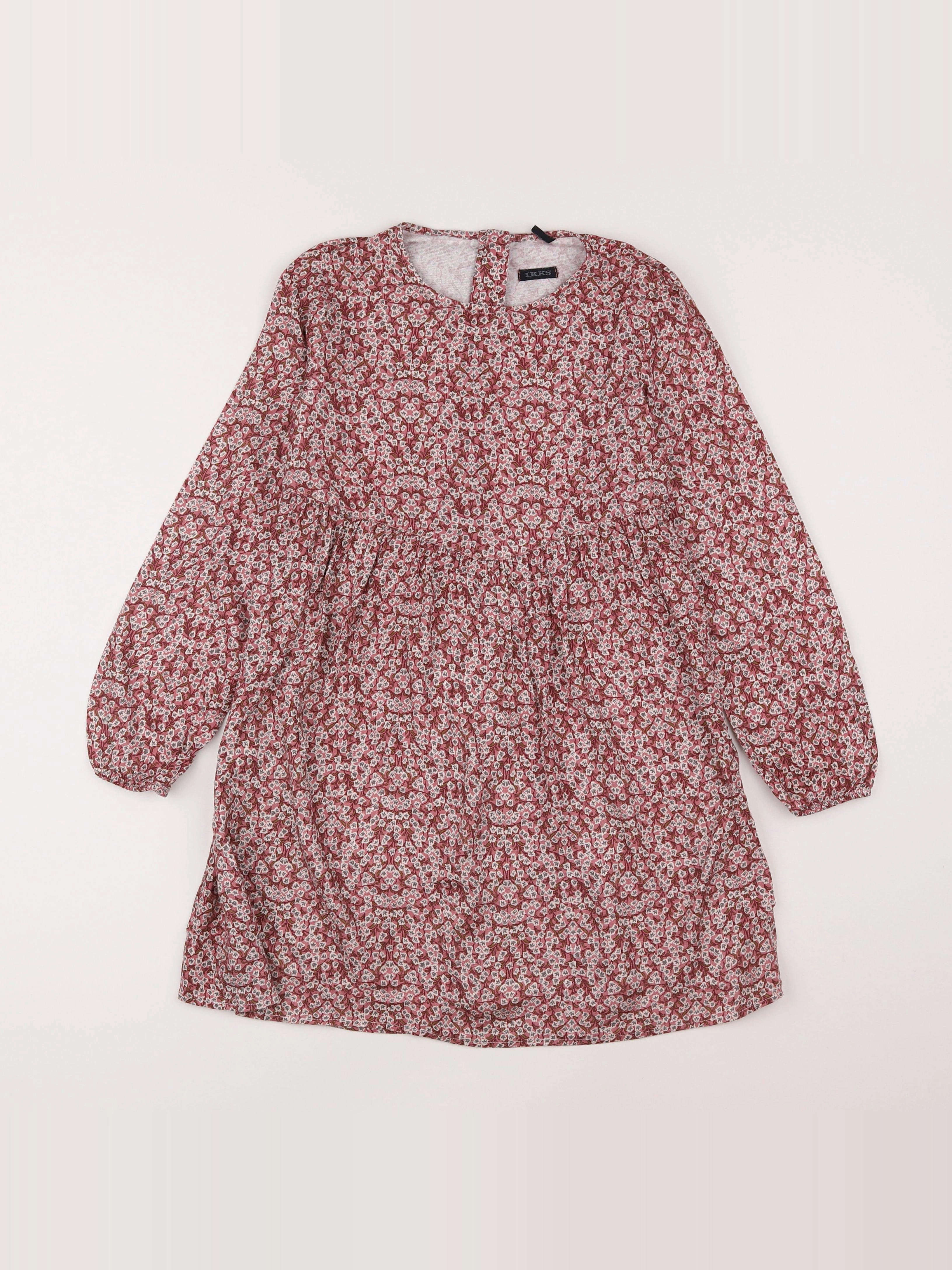 IKKS - robe rose - 10 ans