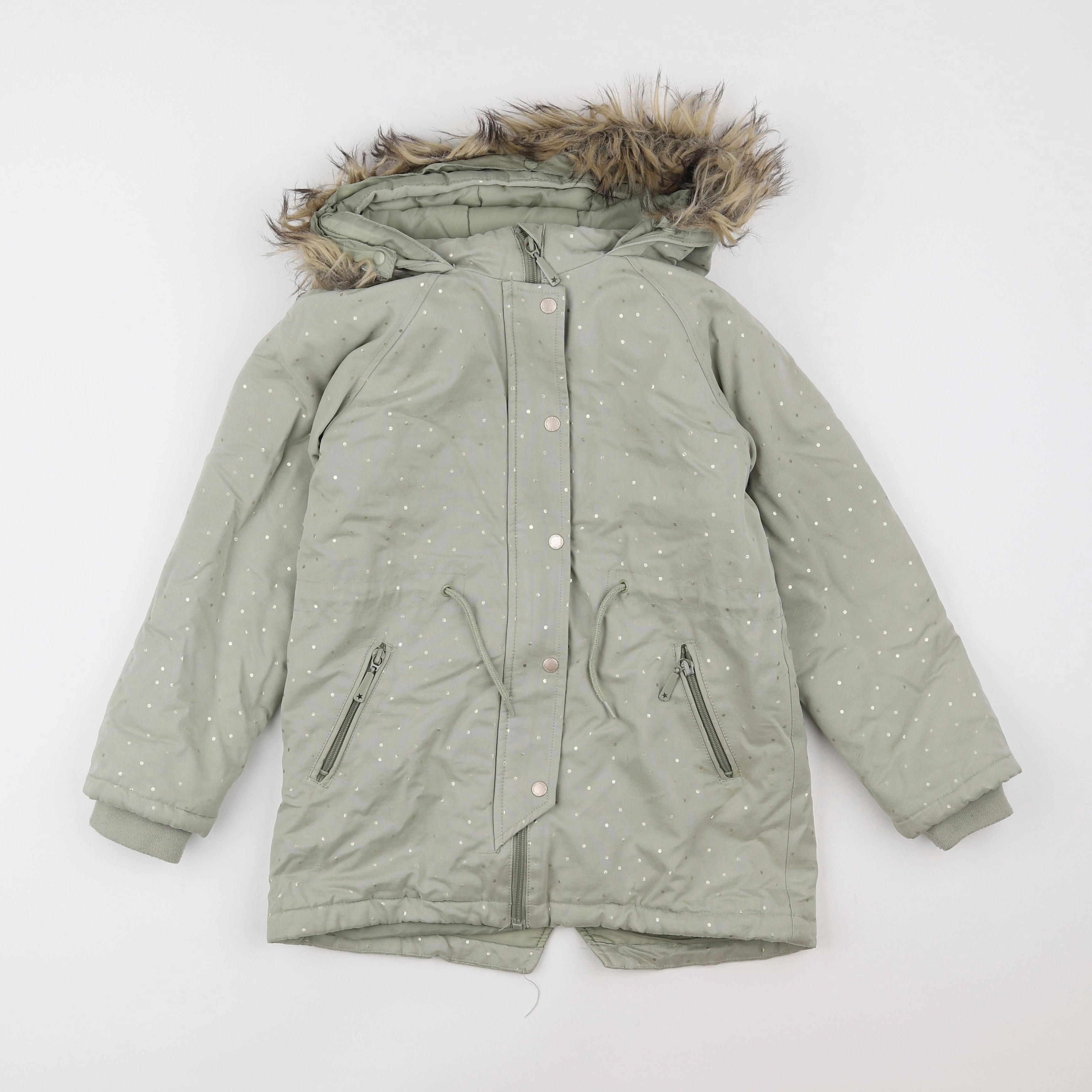 Vertbaudet - parka vert - 9 ans