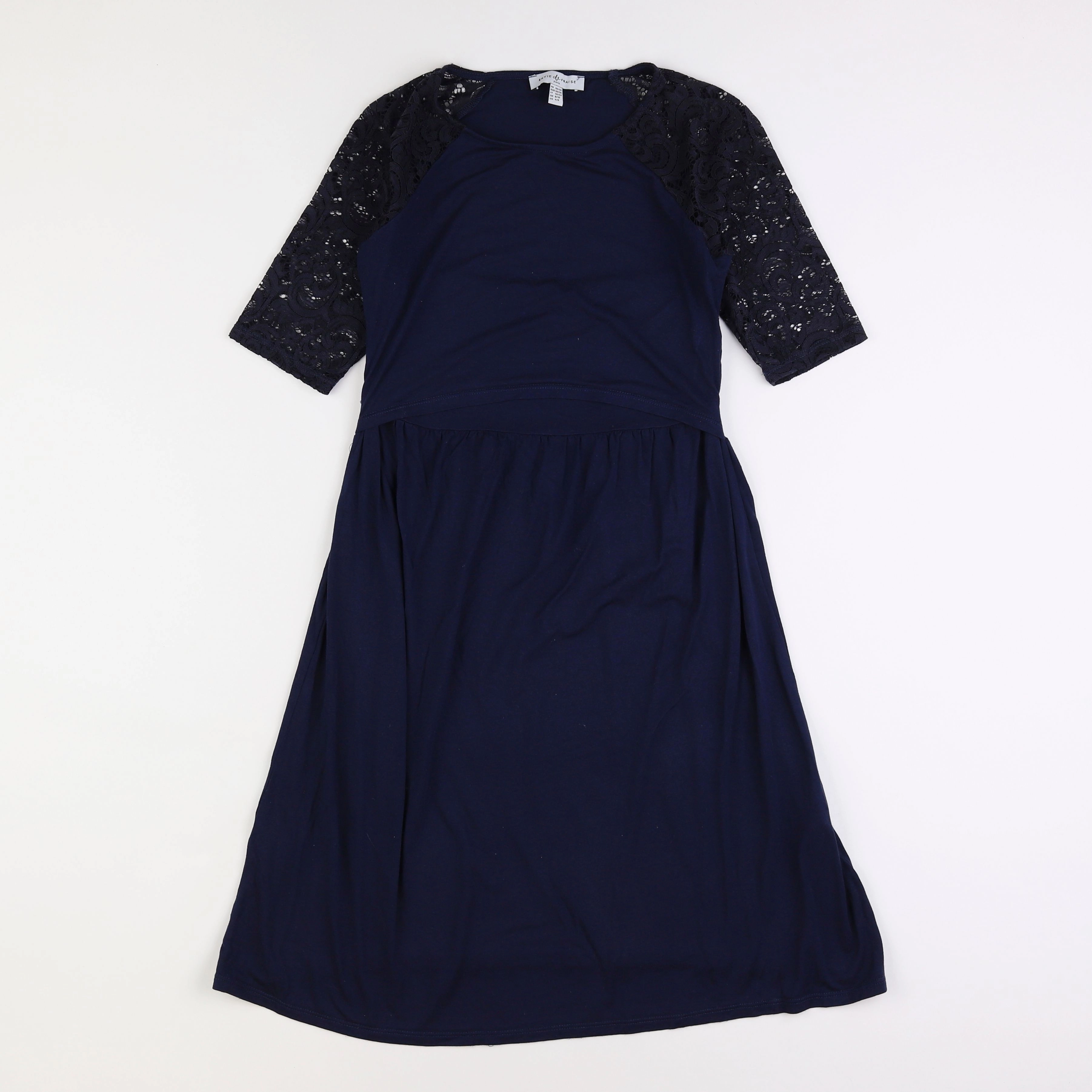 Envie de fraise - robe grossesse, allaitement bleu, noir - 36 à 38