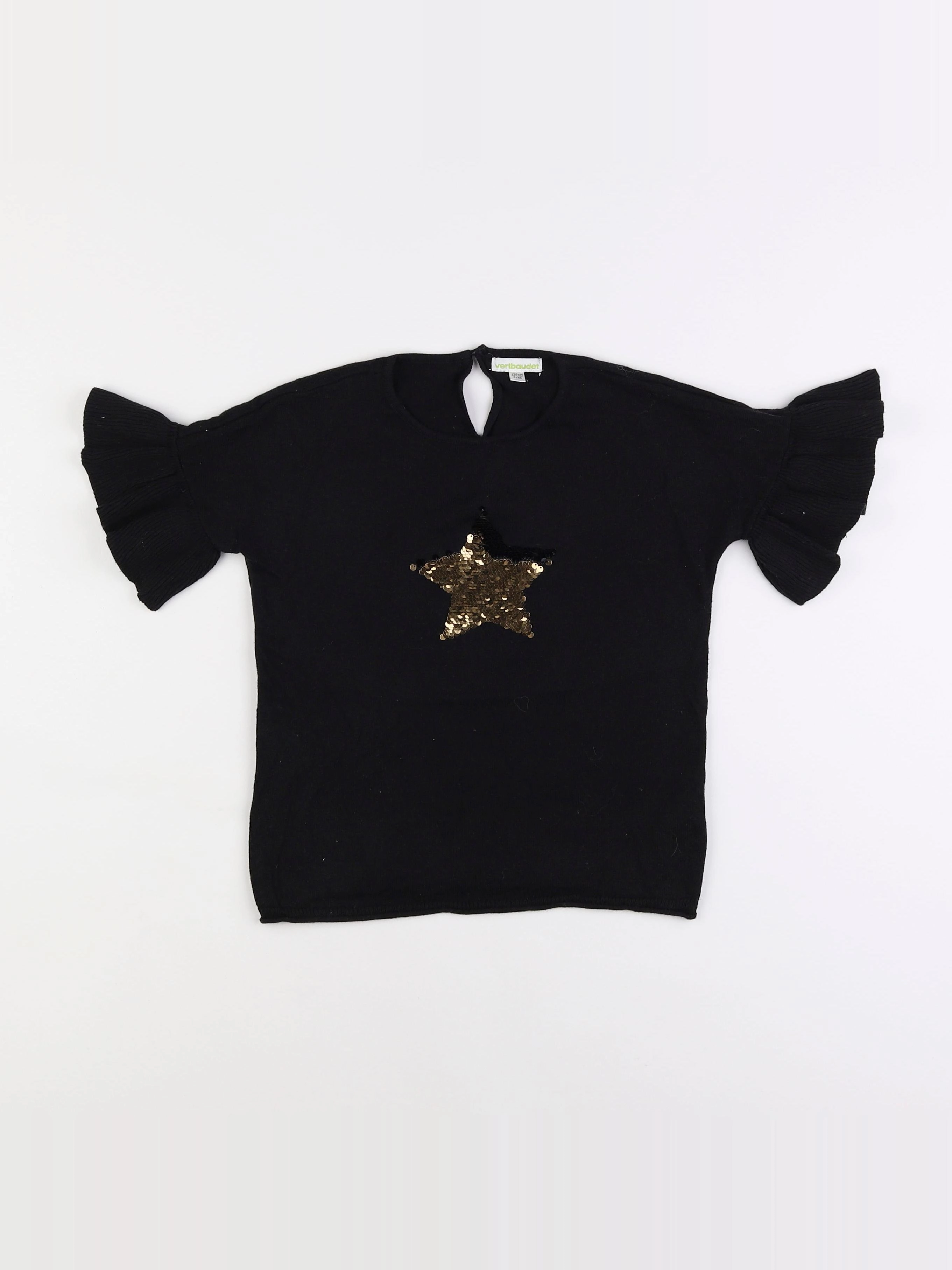 Vertbaudet - pull noir - 8 ans