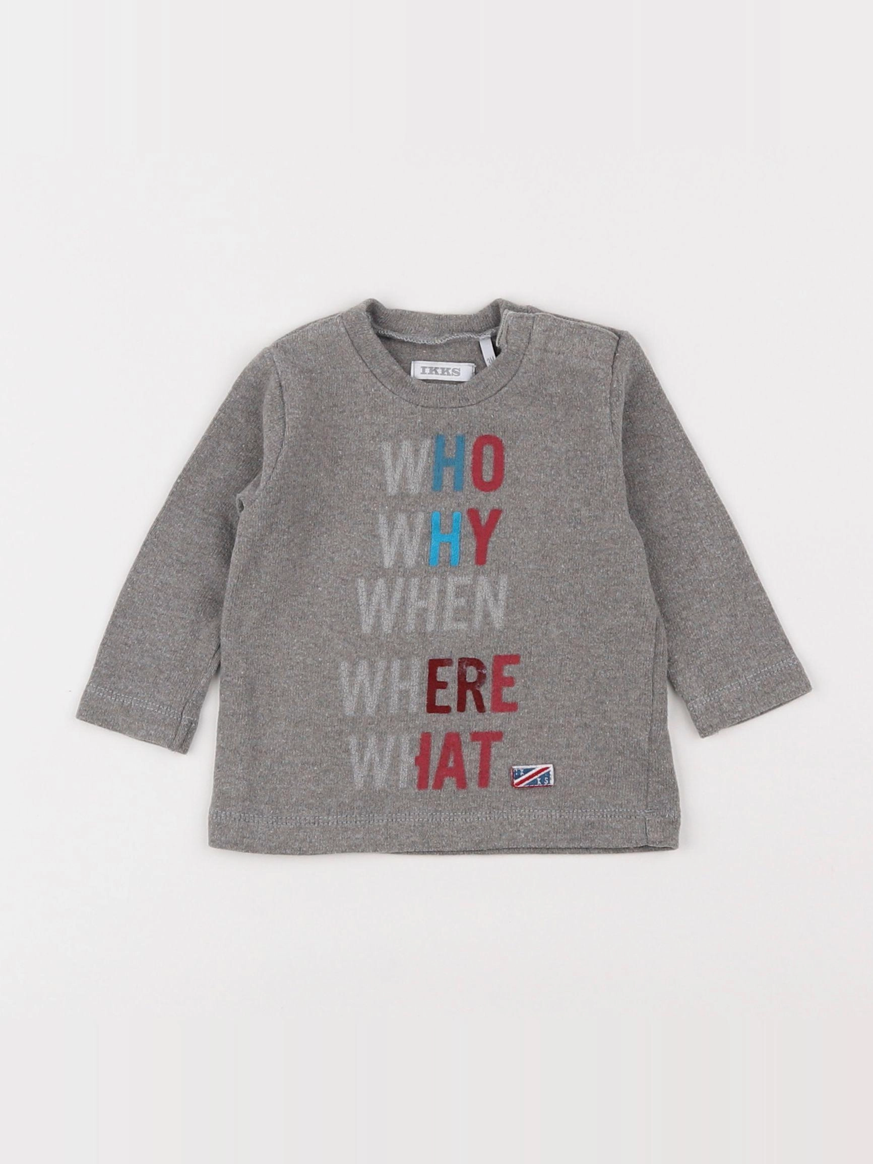 IKKS - tee-shirt gris - 3 mois